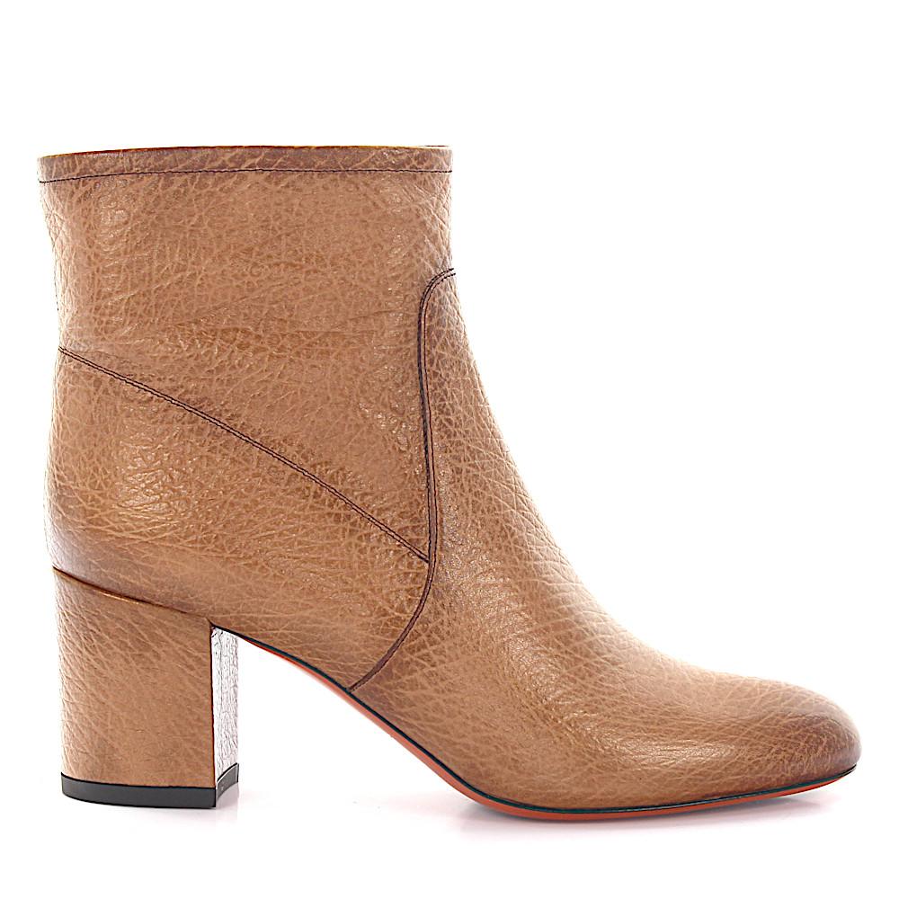 beige shiny boots