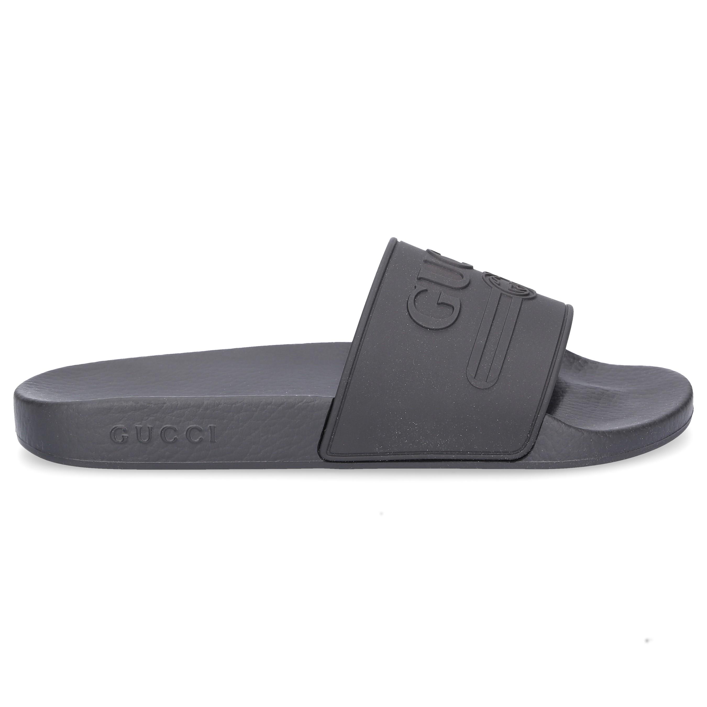 Gucci Beach Sandals 7jcz00 Gum Wovendetails Black for Men Lyst