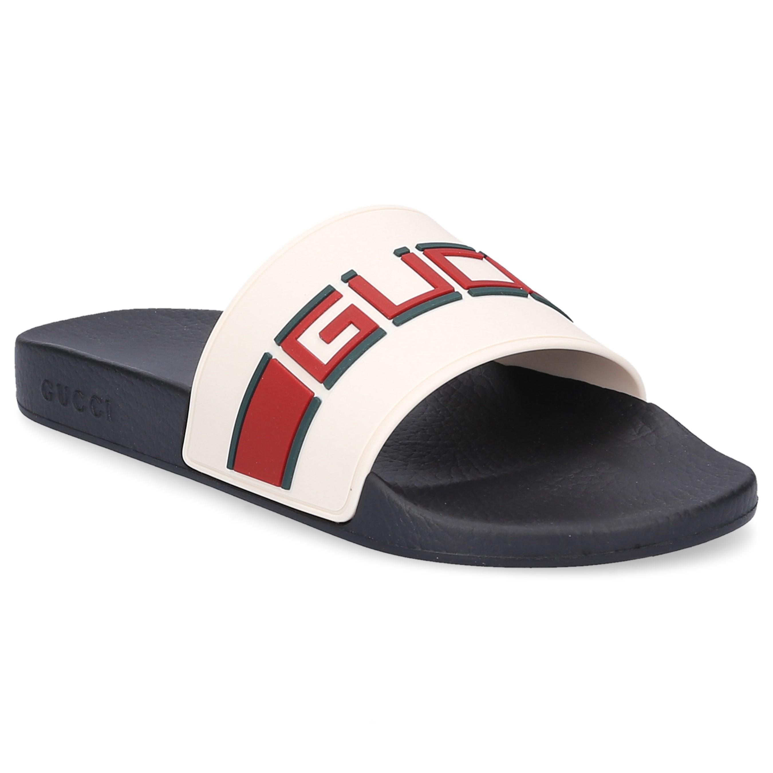 Gucci Beach Sandals Nastro Rubber Wovendetails Logo