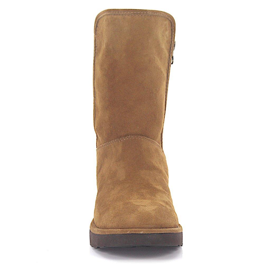 UGG Ankle Boots Calfskin Suede Logo Brown in Beige (Natural) - Lyst