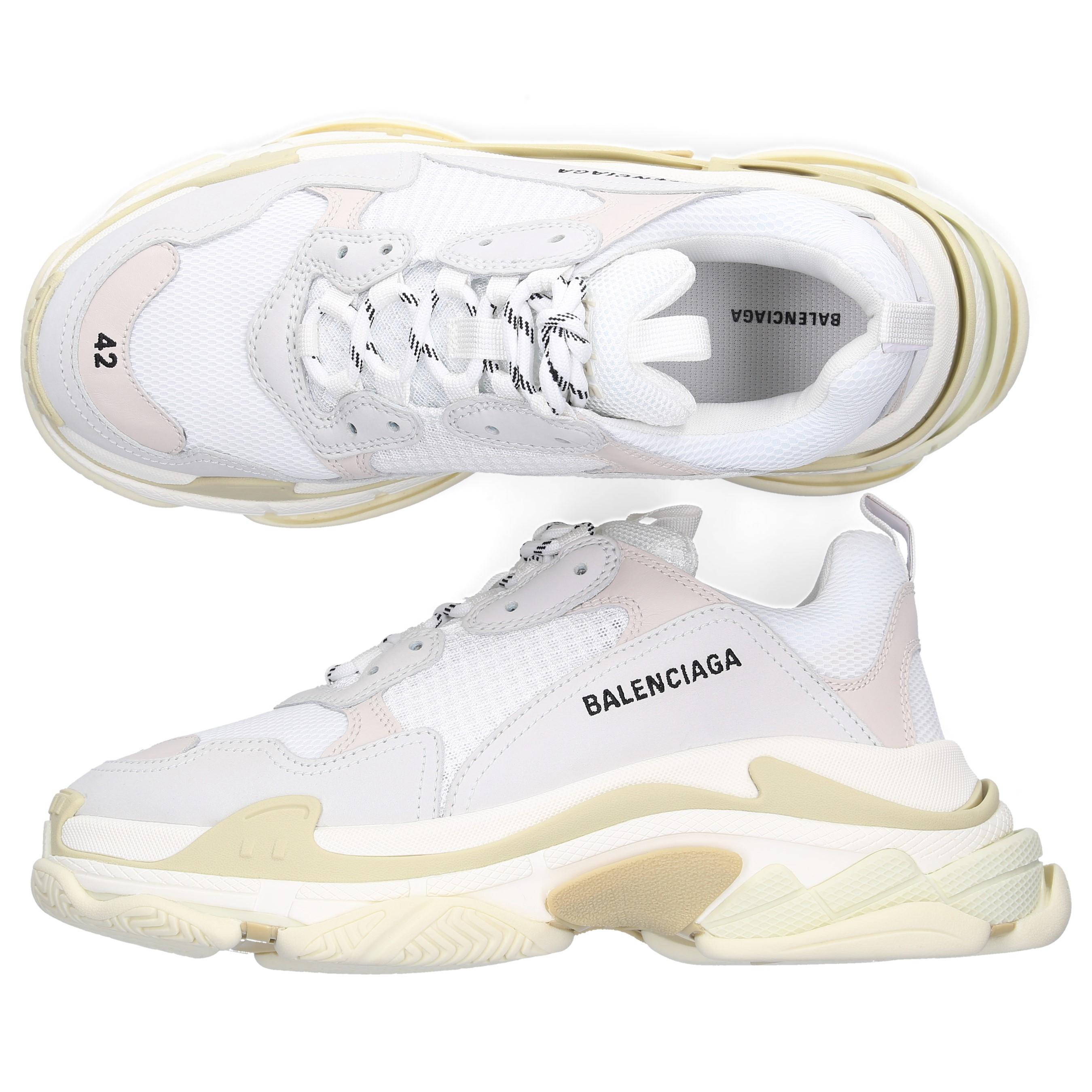 Balenciaga Leather Sneakers White Triple S for Men - Lyst