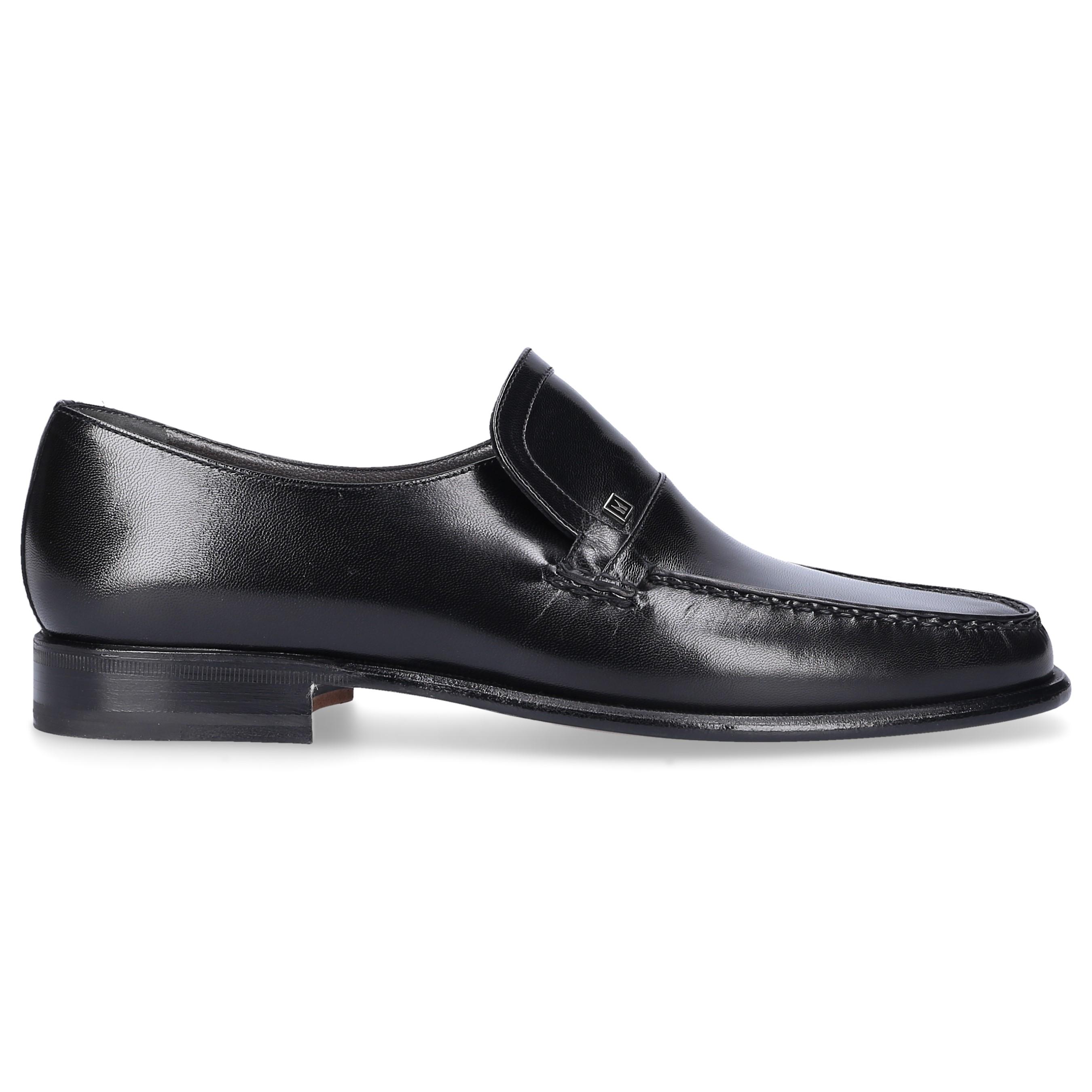 Moreschi Leather Slip-on Shoes in Black for Men - Lyst