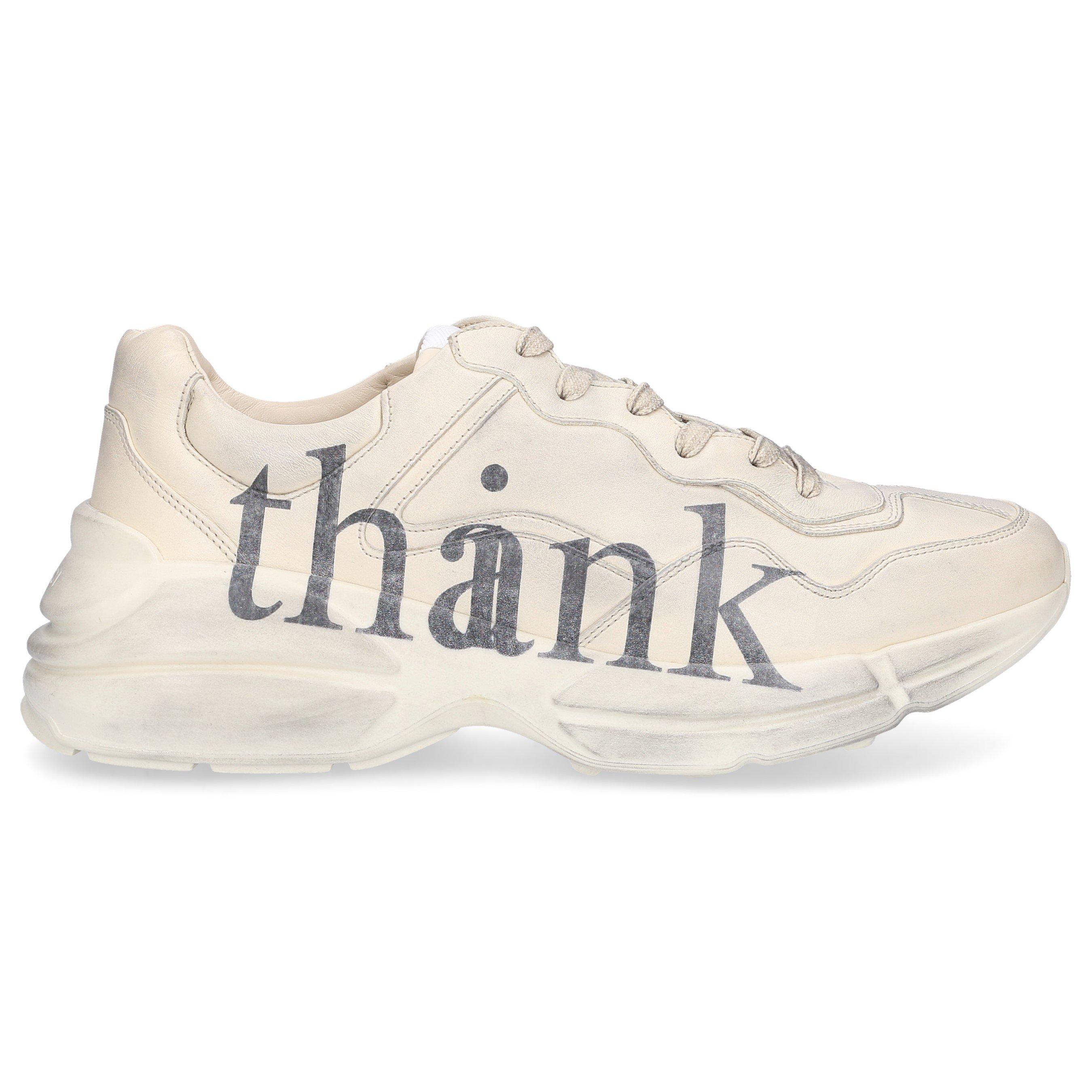 Gucci 'think/thank' Print Rhyton Sneaker in White for Men | Lyst Australia