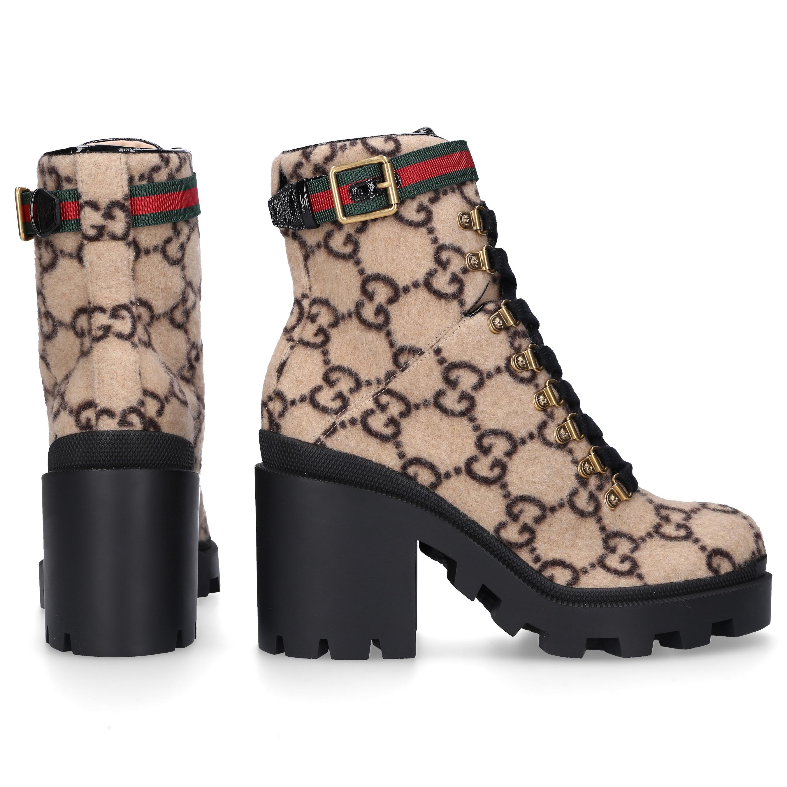 Gucci GG Wool Ankle Boots in Beige (Natural) - Save 12% - Lyst