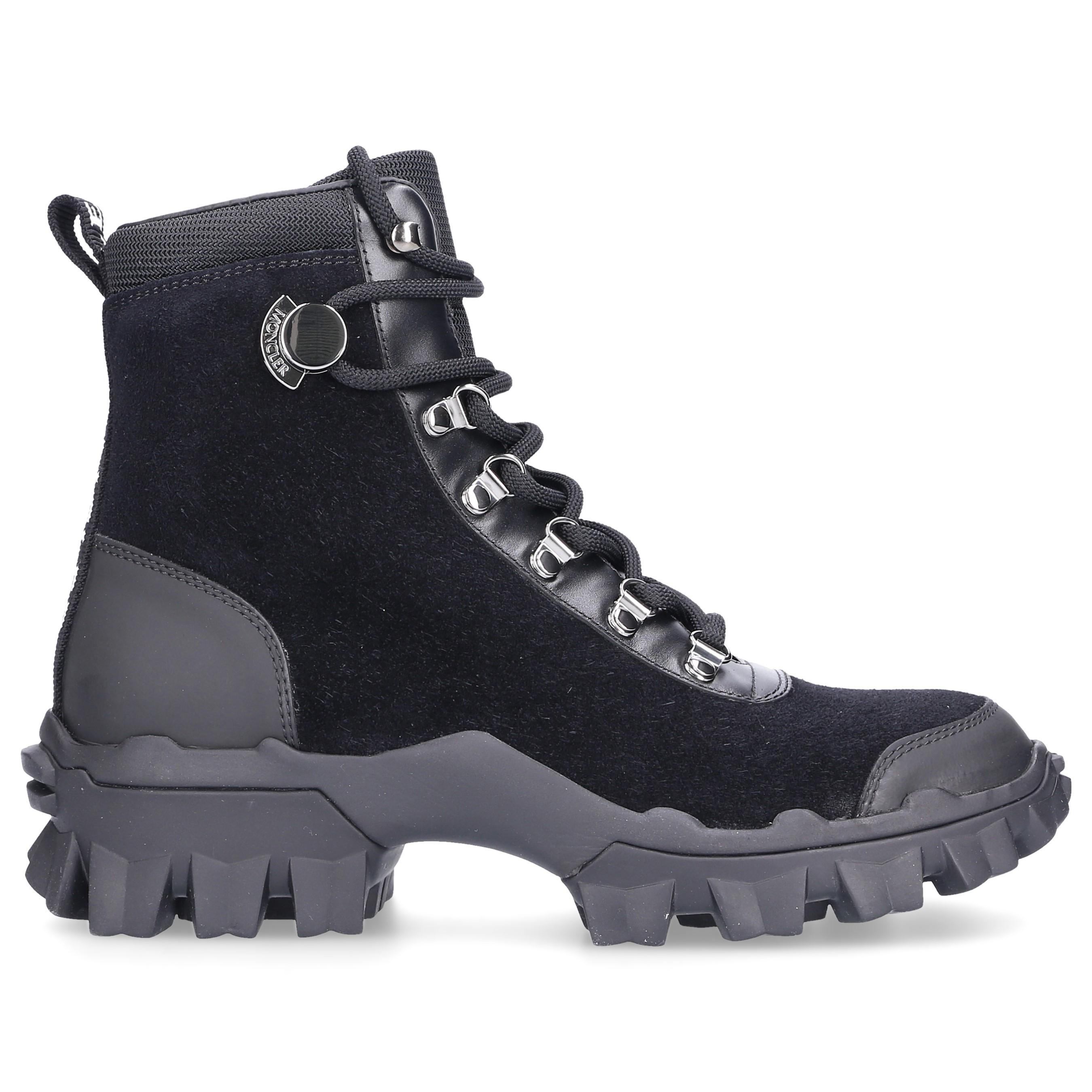 Moncler Suede Ankle Boots Black Helis - Lyst