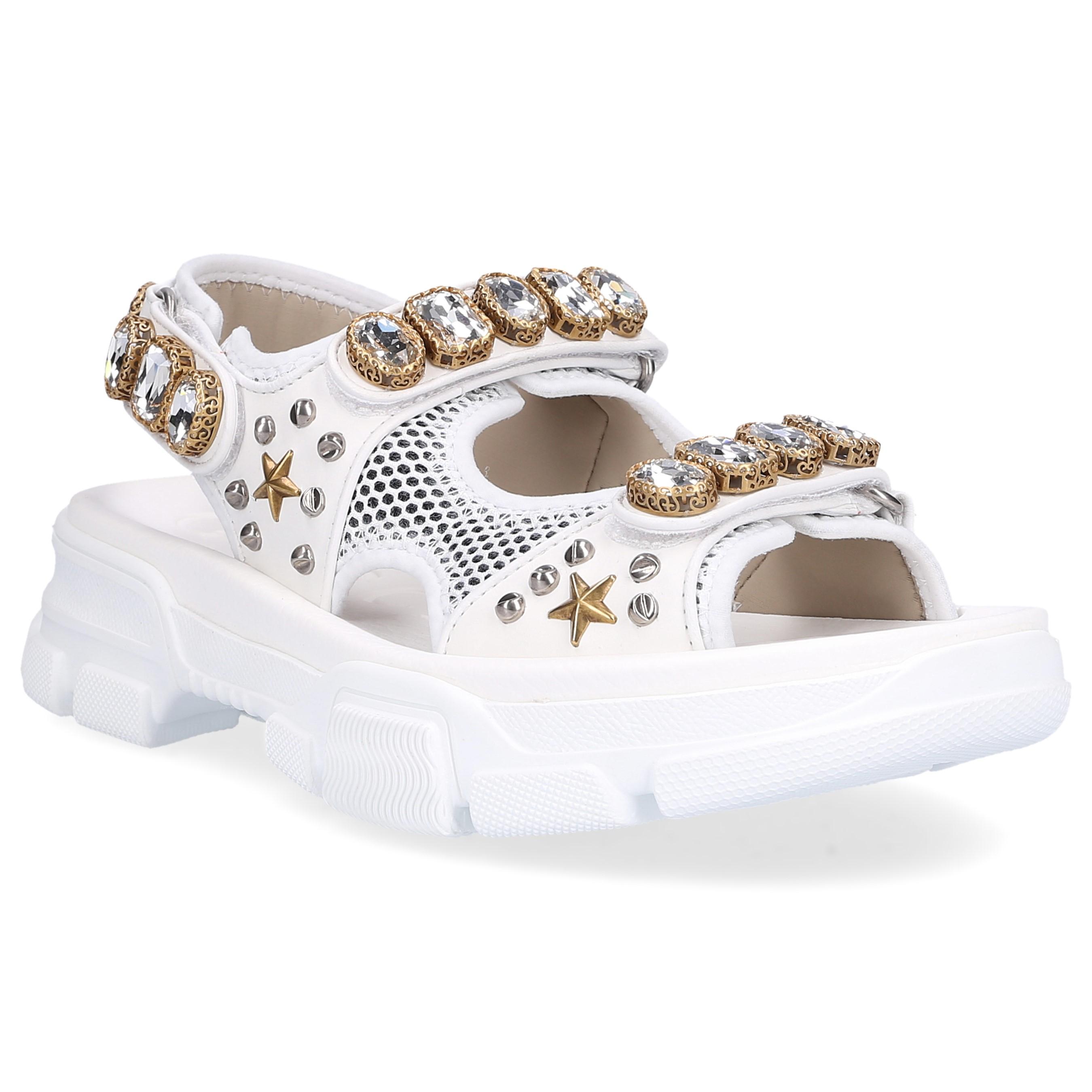 white gucci sandals heels