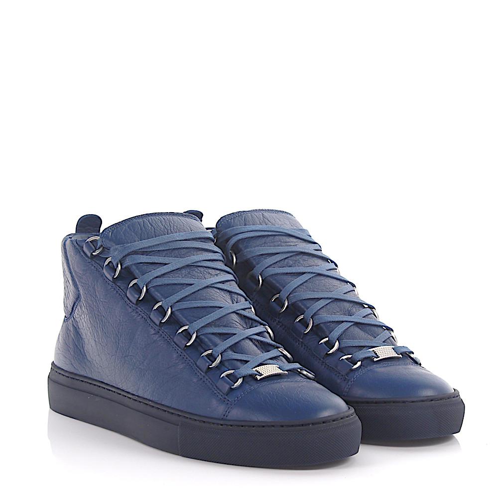 balenciaga blue leather shoes