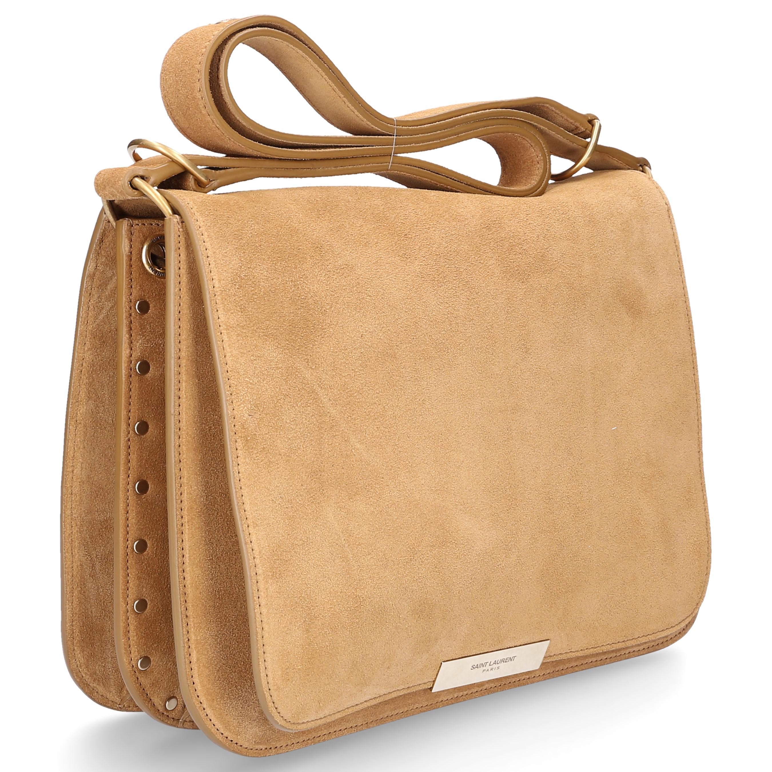 Saint Laurent Women Handbag Amalia Suede Metallic Beige in Natural Lyst