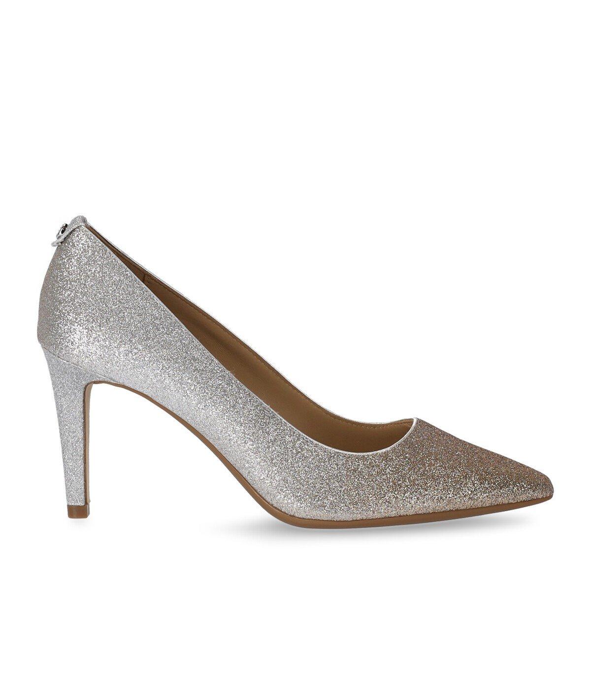 Michael Kors  Shoes  Michael Kors Silver Glitter Heels Size 8  Poshmark