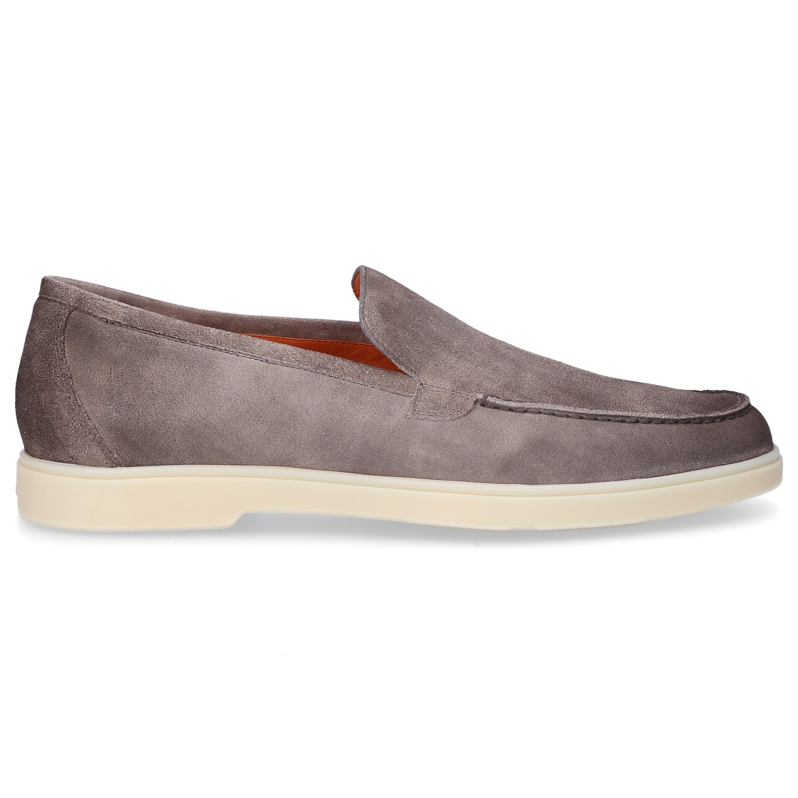 santoni suede loafers