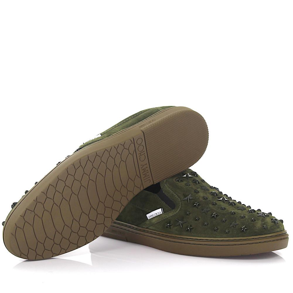 Jimmy Choo Suede Slipon Shoes Grove in Green for Men Lyst