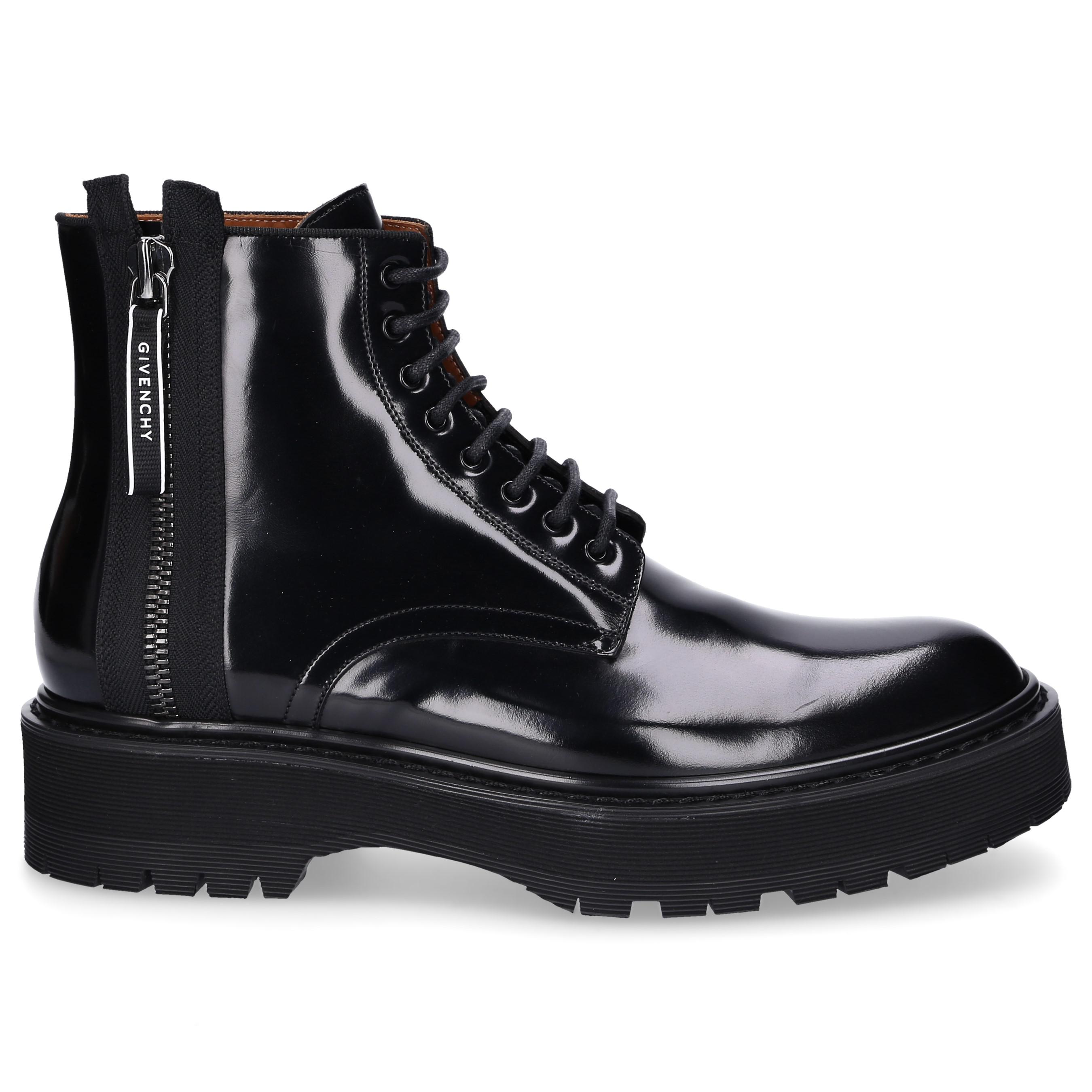 Givenchy Lace Up Shoes Camden Patent Leather Black for Men