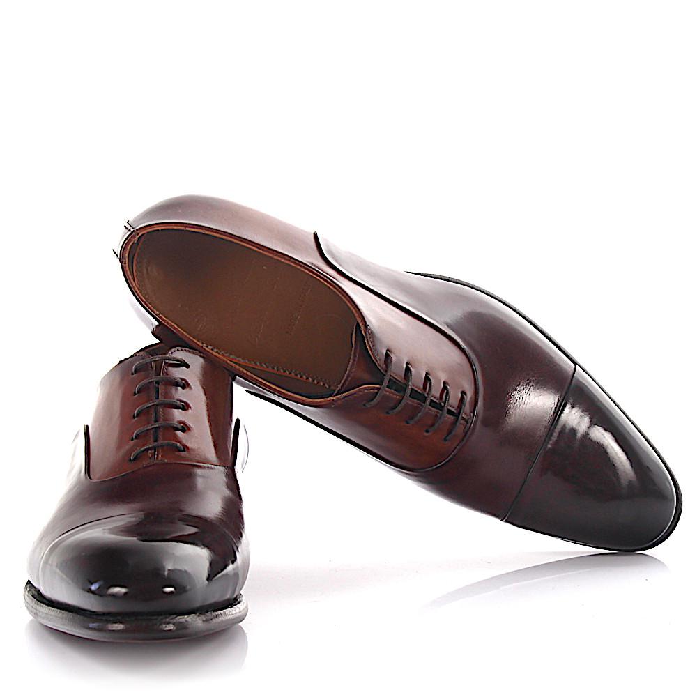 Santoni Leather Business Shoes Oxford 12621 in Brown for Men | Lyst