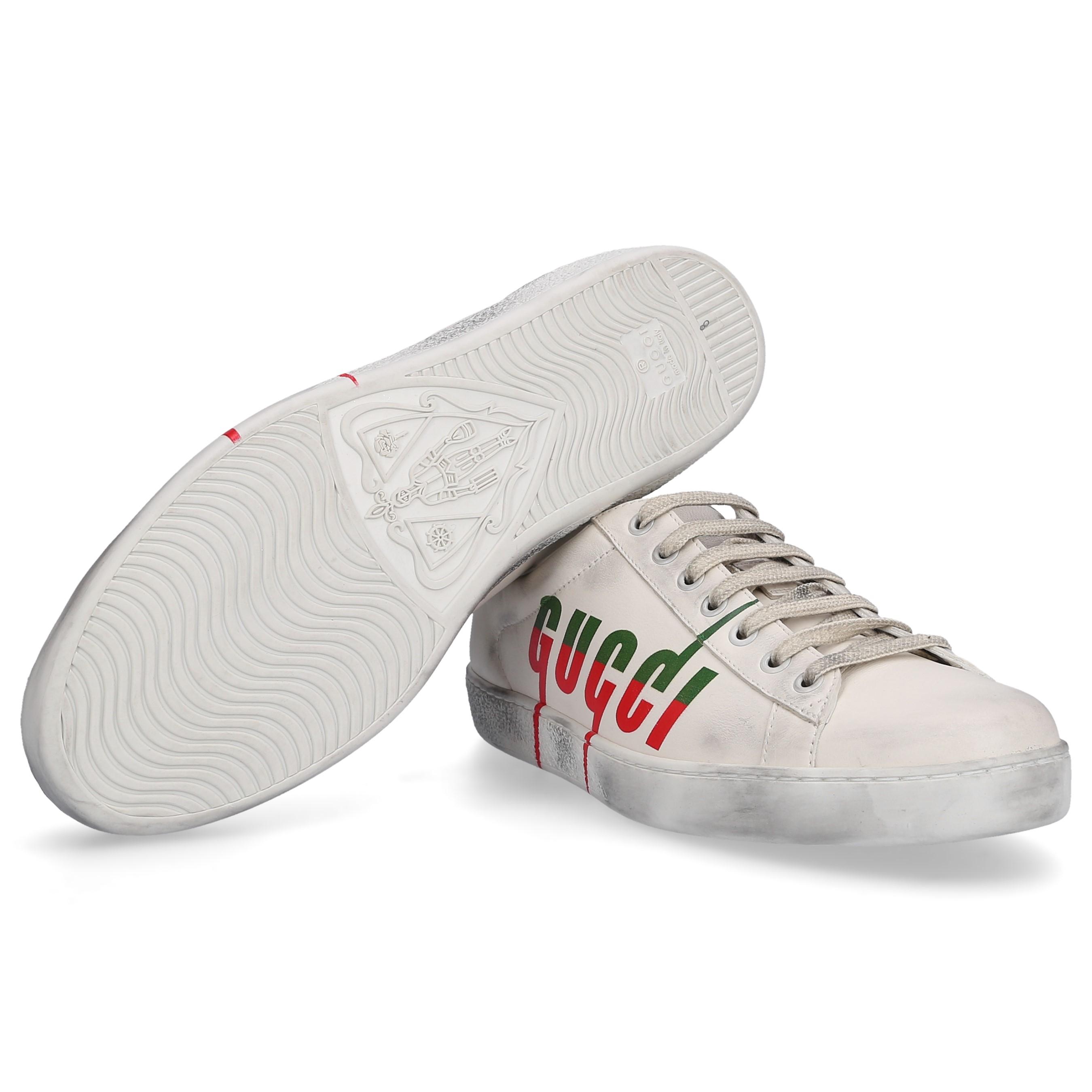 Gucci New Ace Logo-print Leather Trainers in n.my.w (White) for 