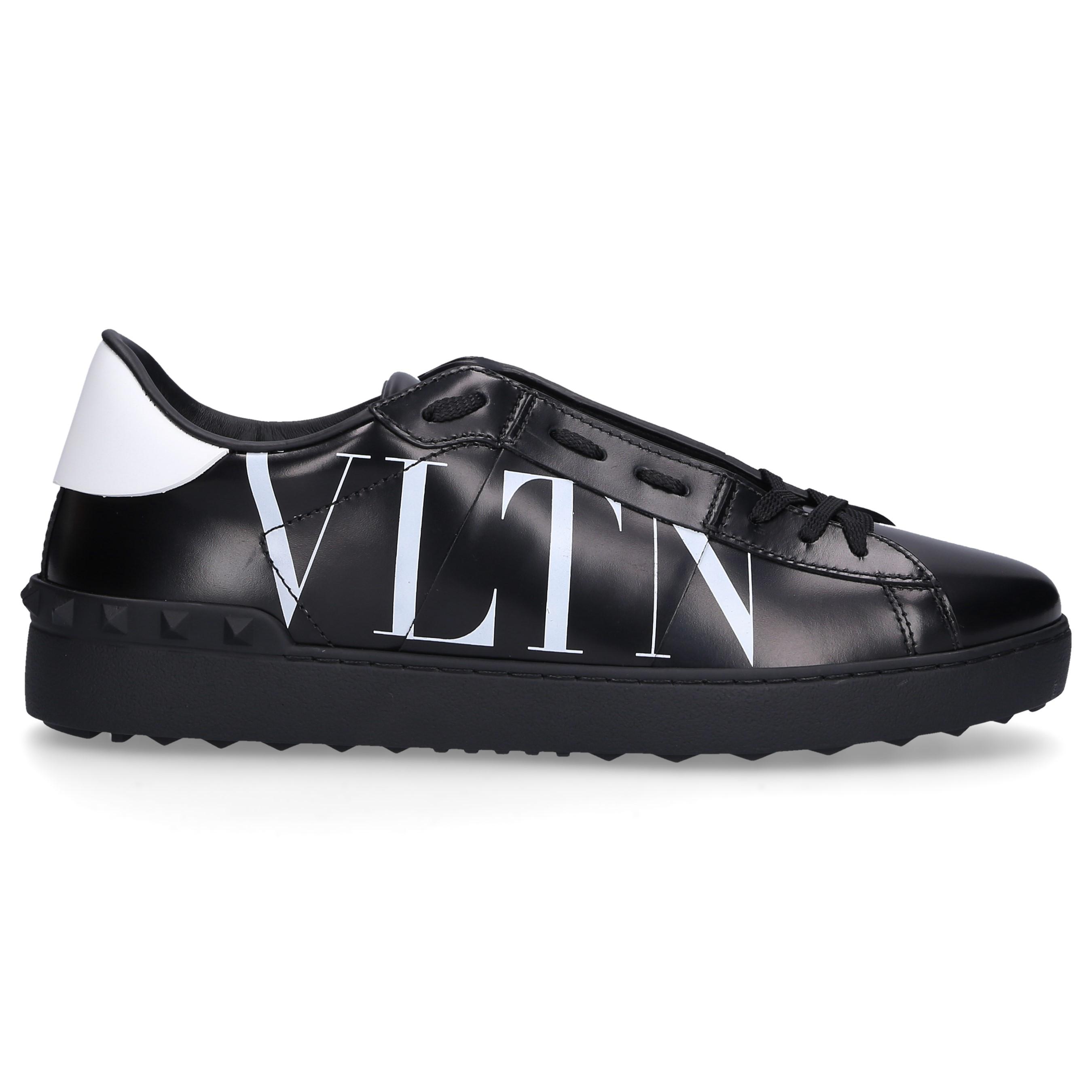 Valentino Leather Sneakers Black Open Vltn for Men - Lyst