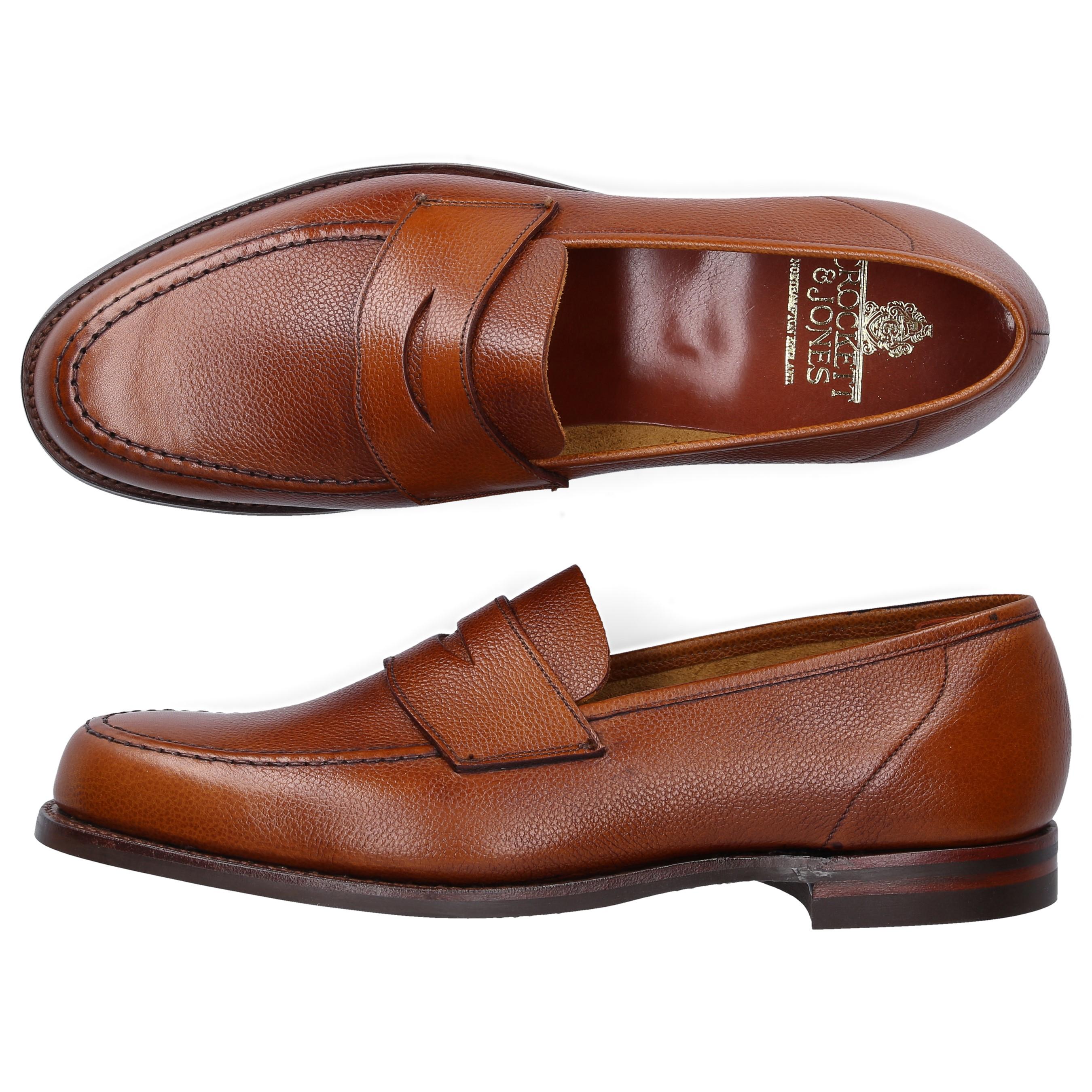 Crockett and Jones Leather Loafers Harvard 2 Calfskin Brown in Beige