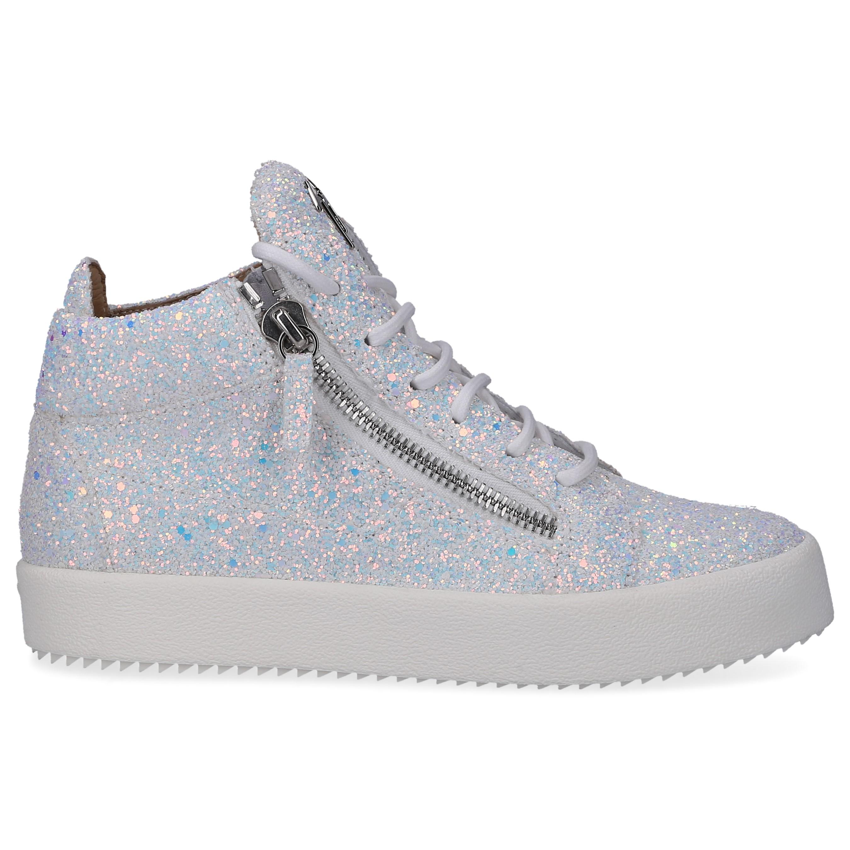 top Sneakers Milk Glitter Glitter White 
