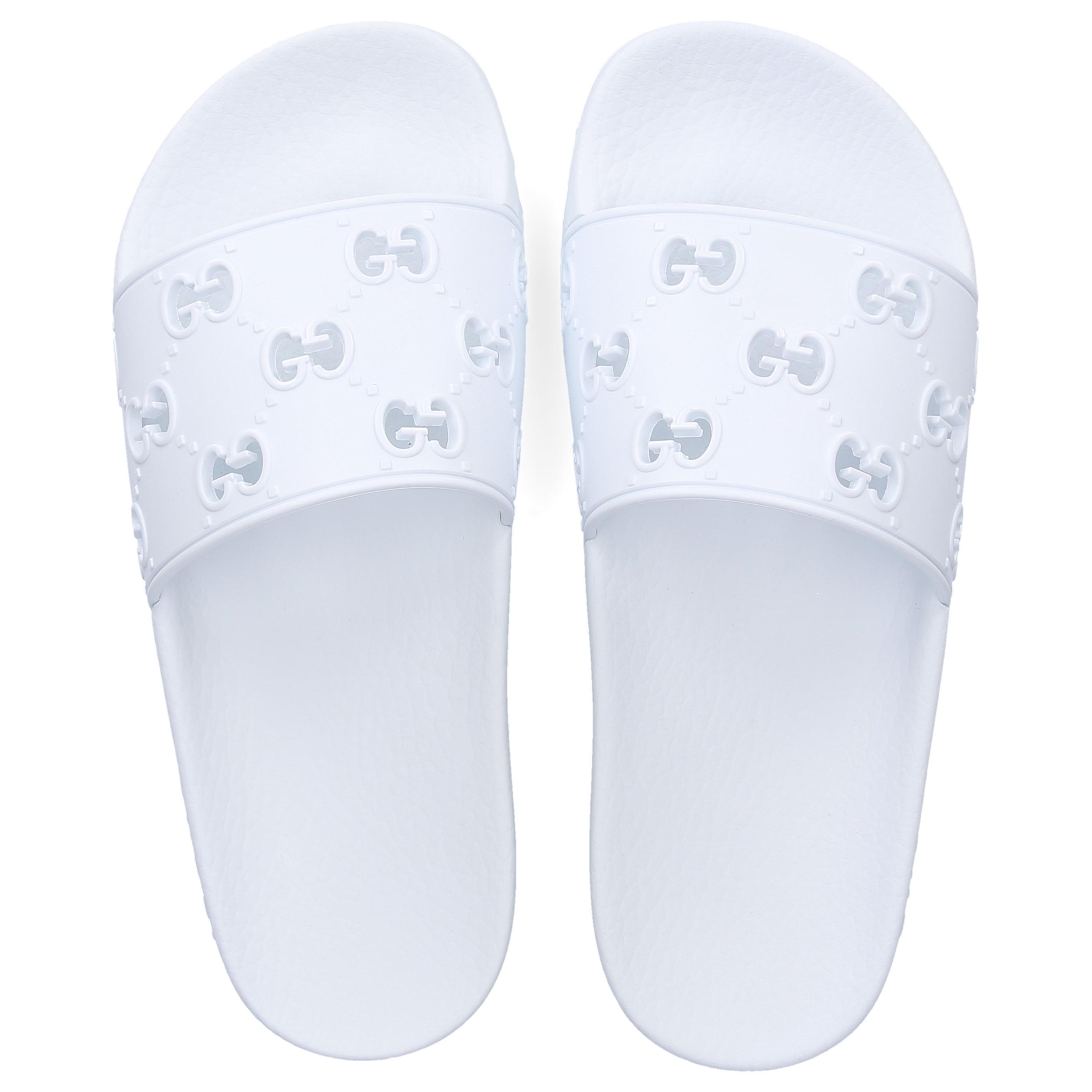 white beach sandals