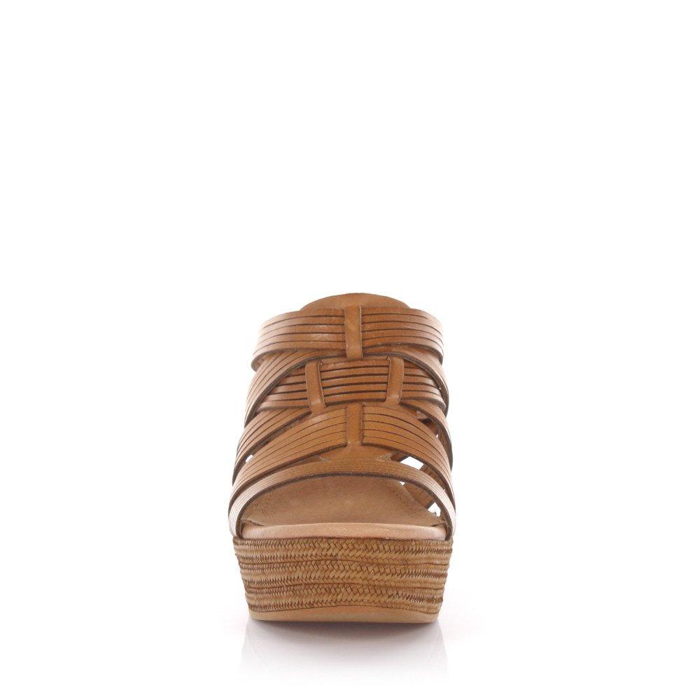 UGG Wedge Sandals Melinda Plateau Leather Beige in Brown | Lyst
