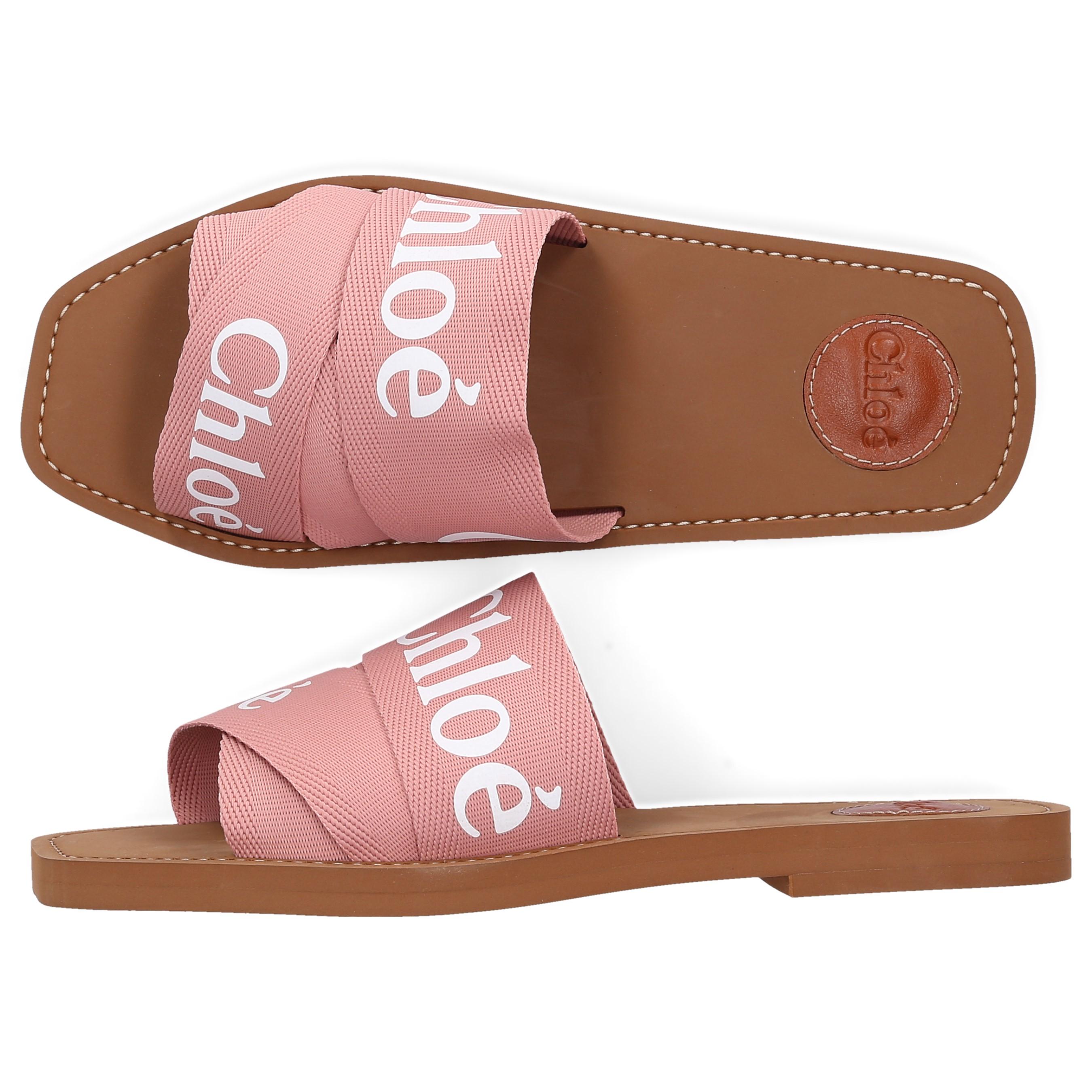 pink chloe slides