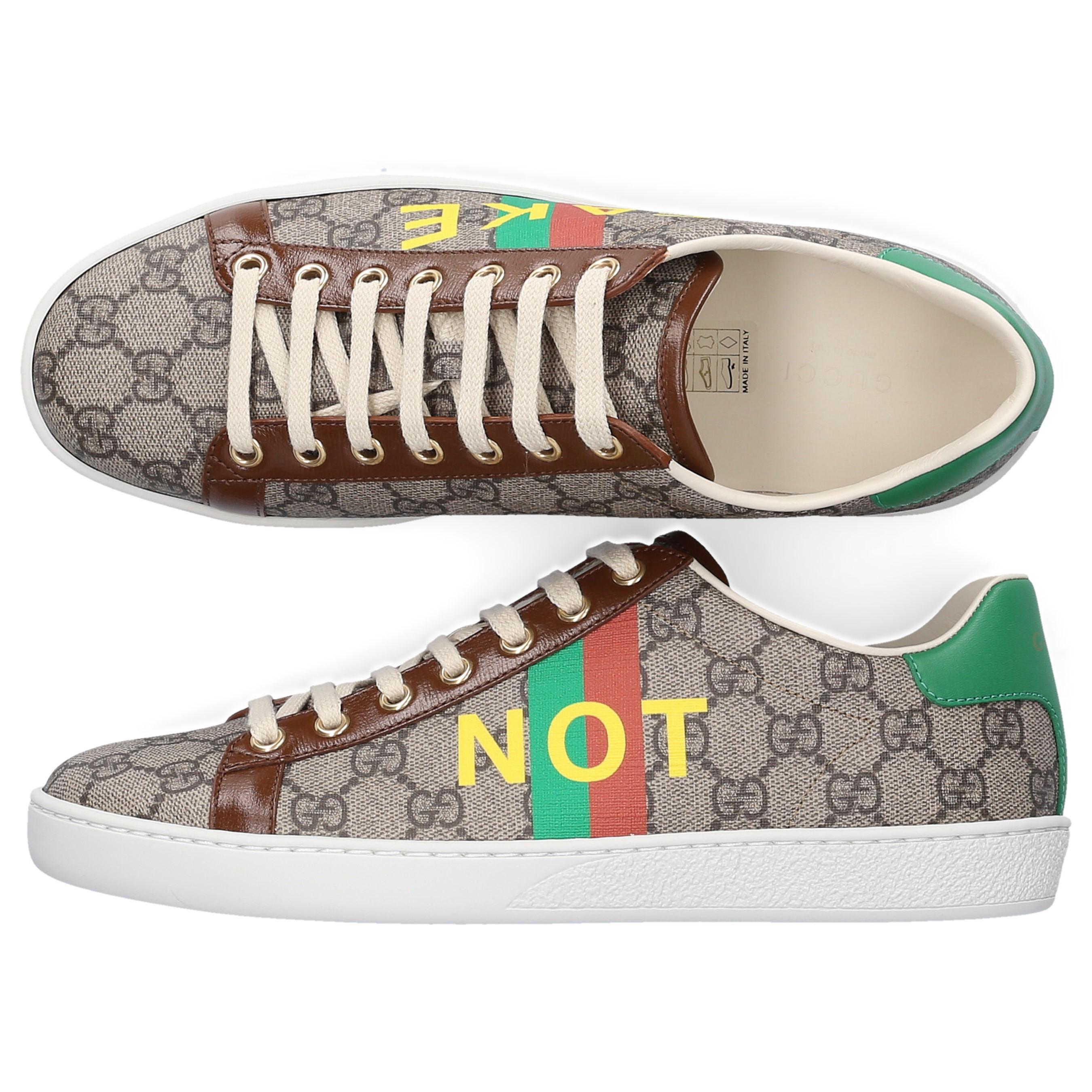 Gucci Canvas Print Ace Sneaker in Brown (Natural) - Save -