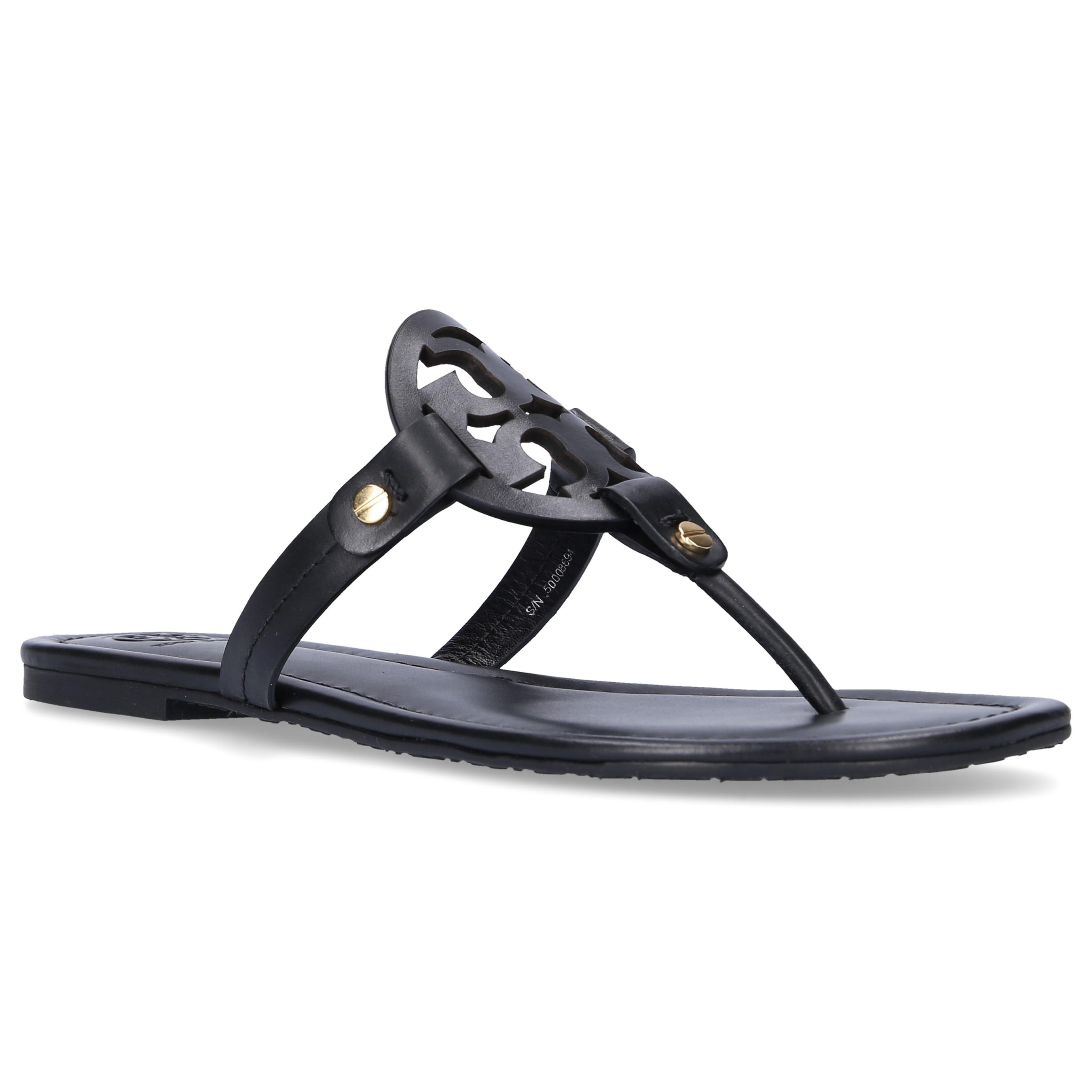Tory Burch Leather Flip Flops Miller in Black - Lyst