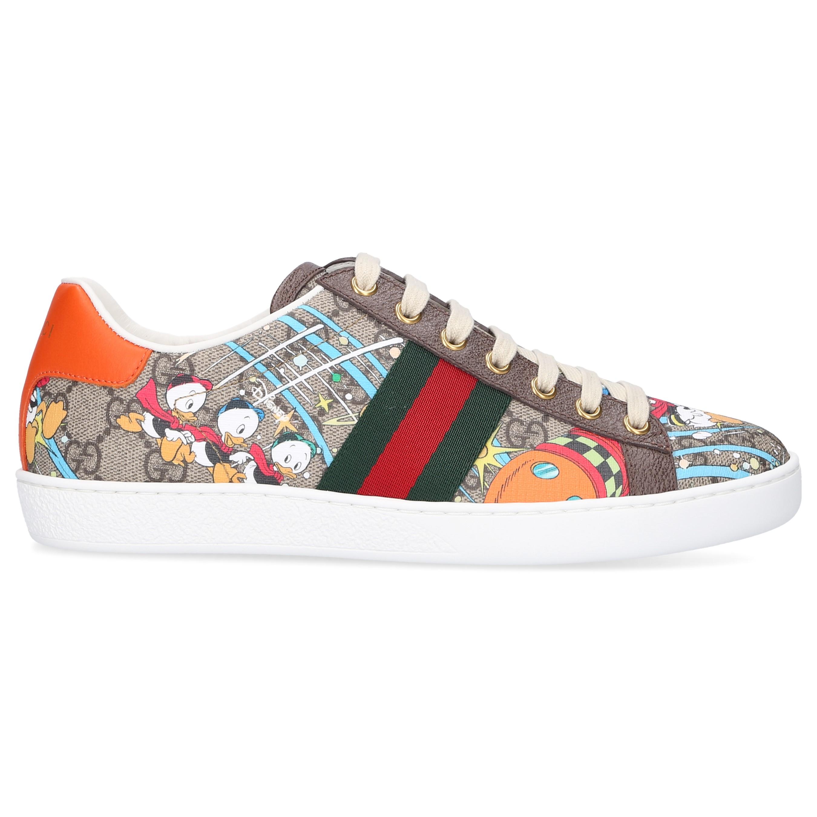 Gucci Canvas New Ace Donald Duck Sneakers | Lyst