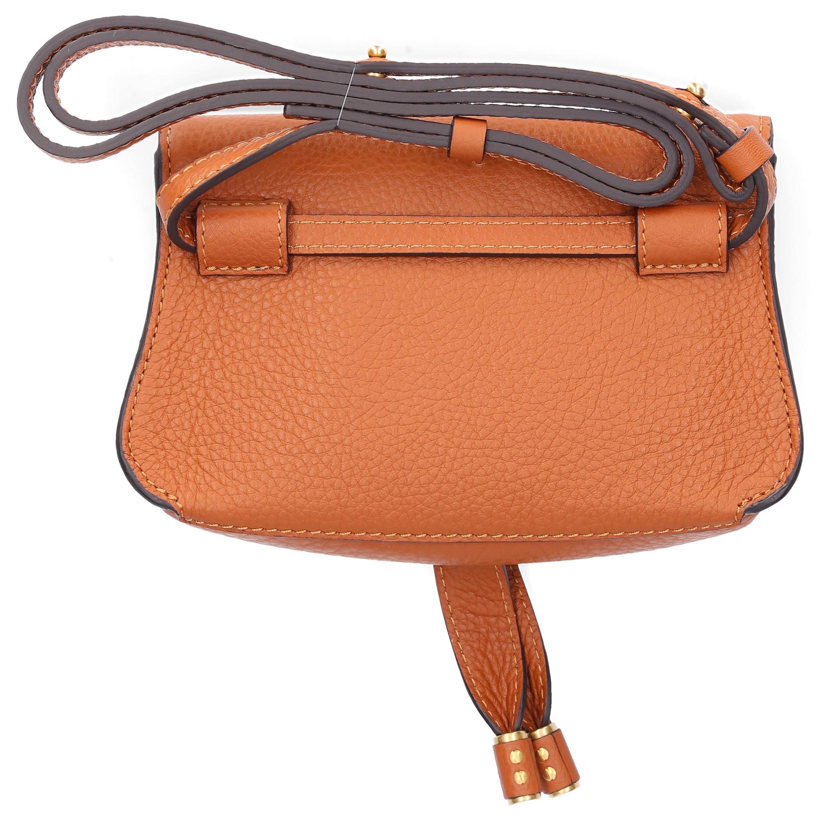 Chloé Leather Women Belt Bag Marcie Calfskin Logo Brown - Lyst