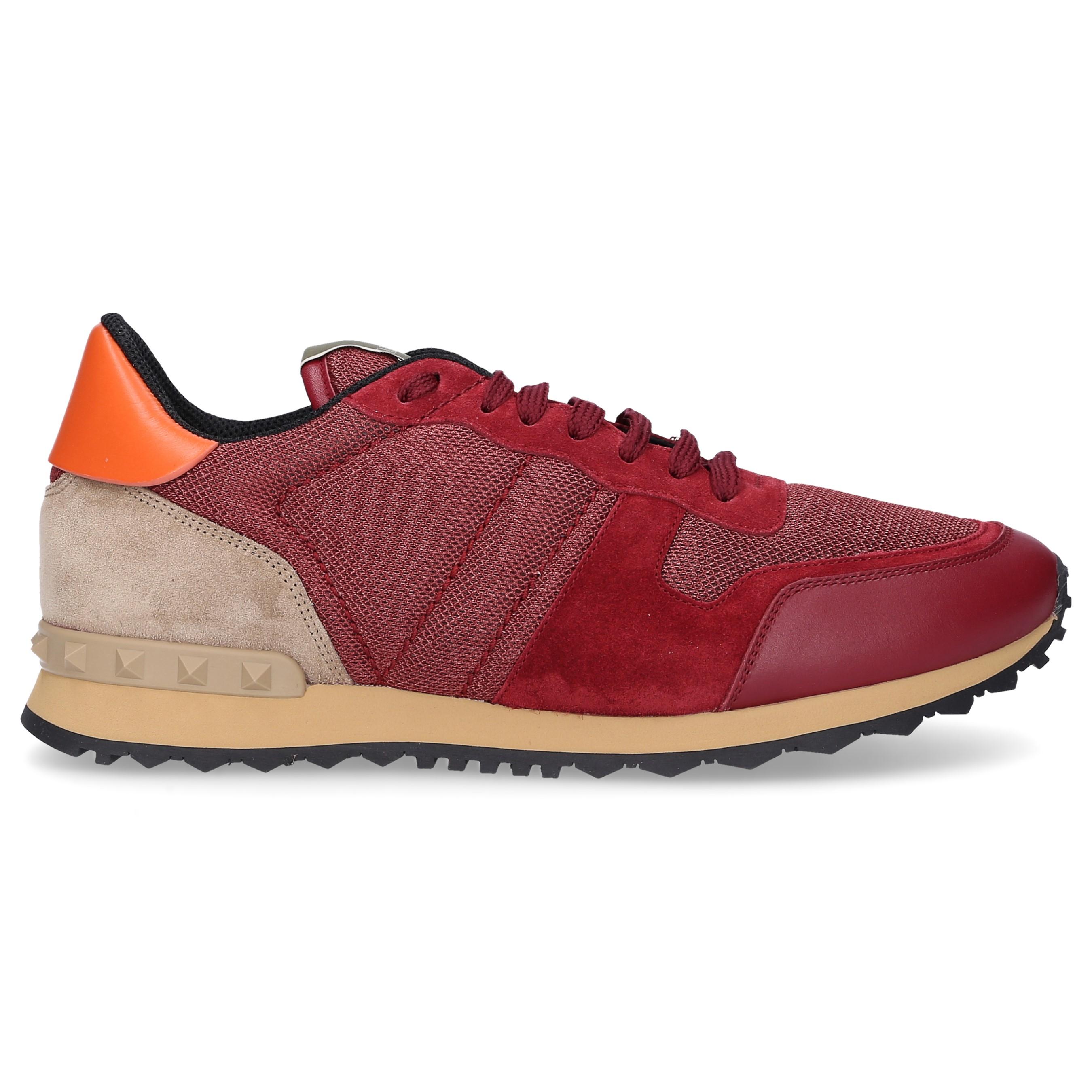 Valentino Leather Sneakers Red S0723 for Men - Lyst