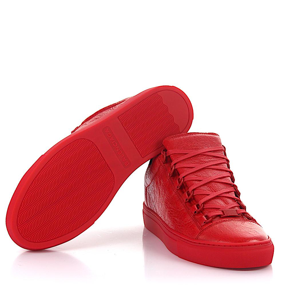 Balenciaga Sneakers Arena Low Leather Red for Men | Lyst