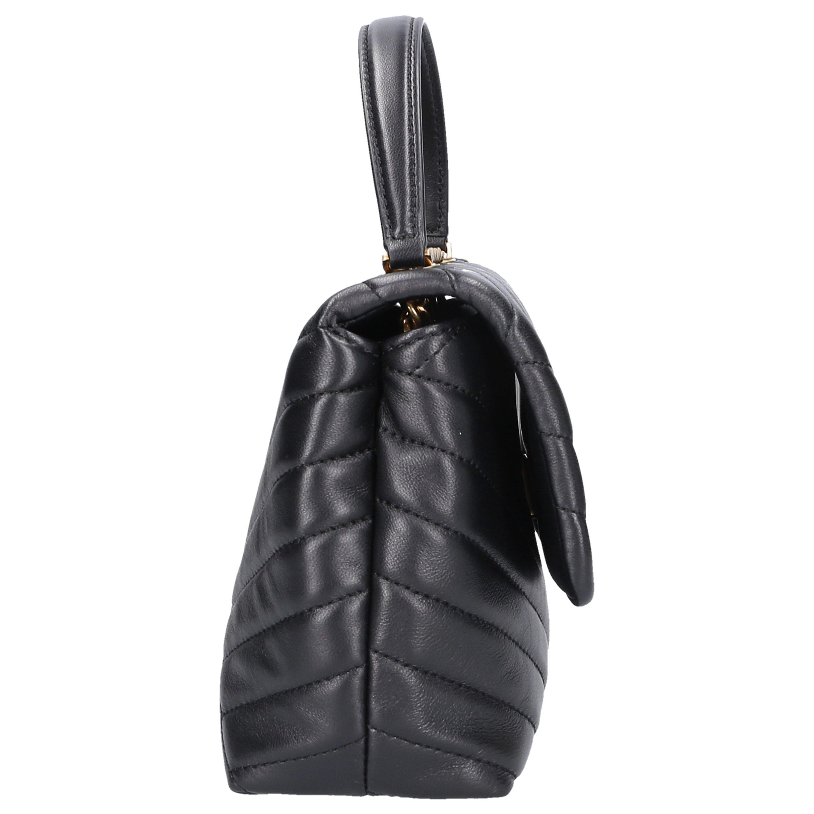 Tory Burch Leather Handbag Kira Chevron Small Convertible Calfskin in Black  | Lyst
