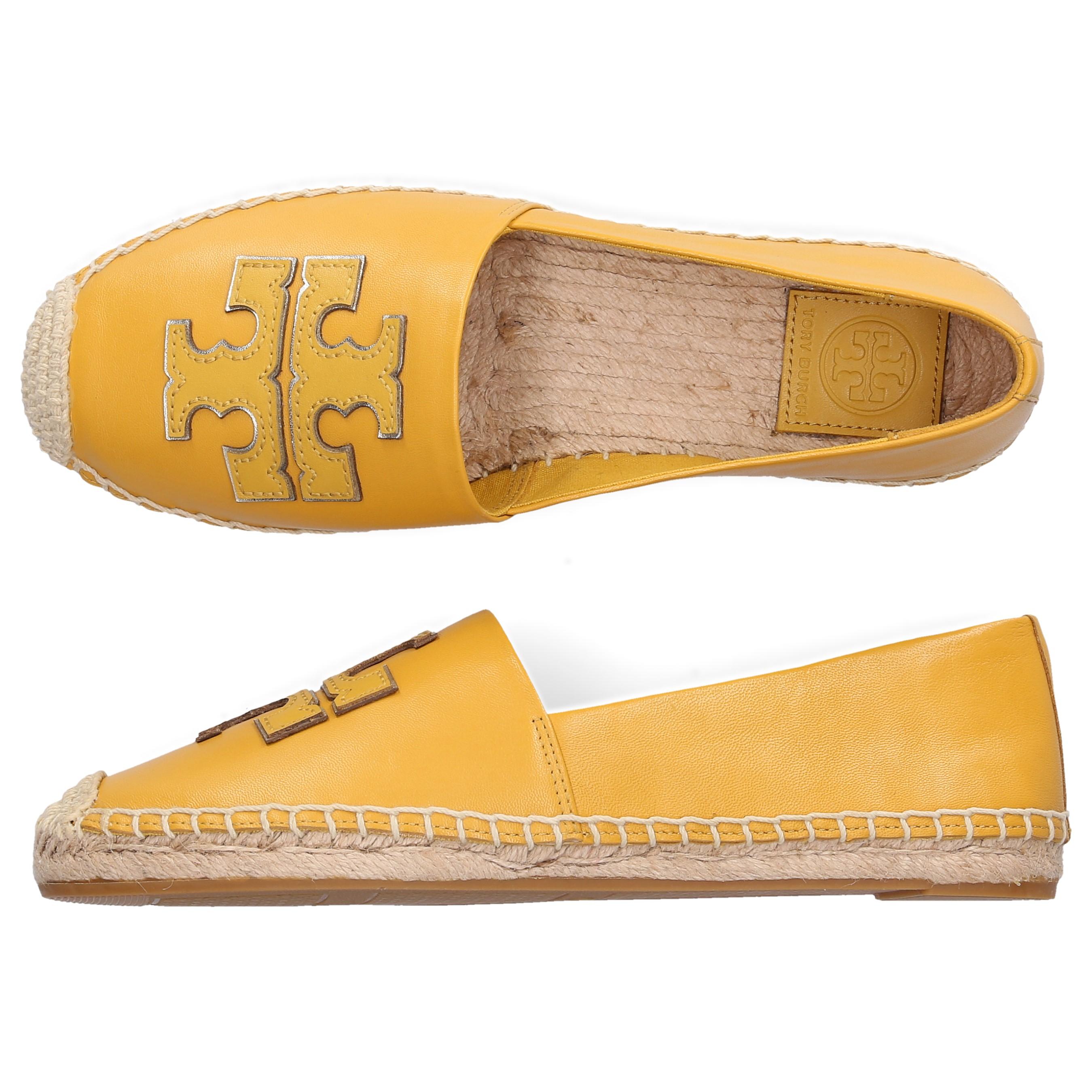 Tory Burch Espadrilles Ines Nappa Leather Logo Patch Yellow Lyst
