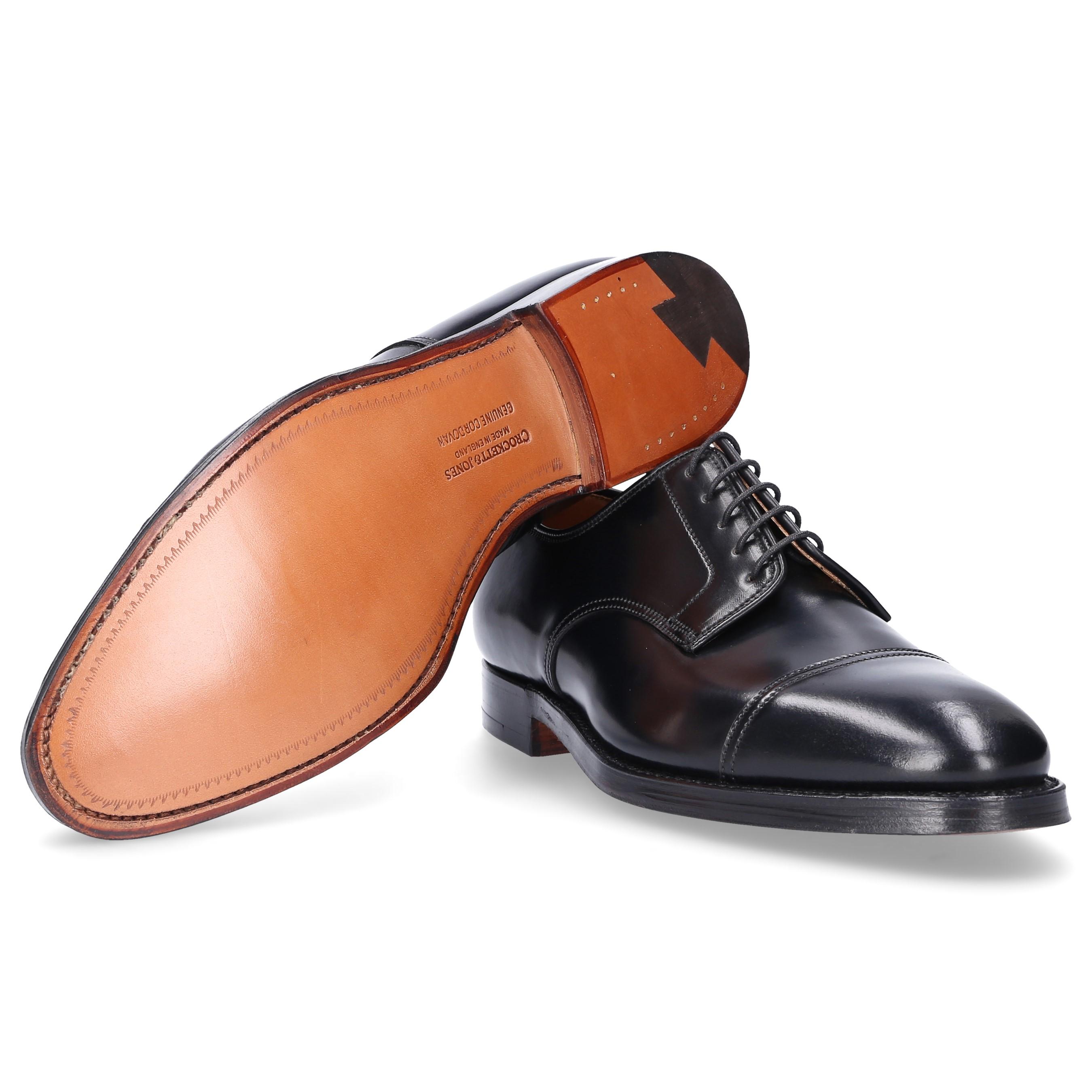 Crockett and Jones Derby Bradford Leather Cordovan Black for Men Lyst