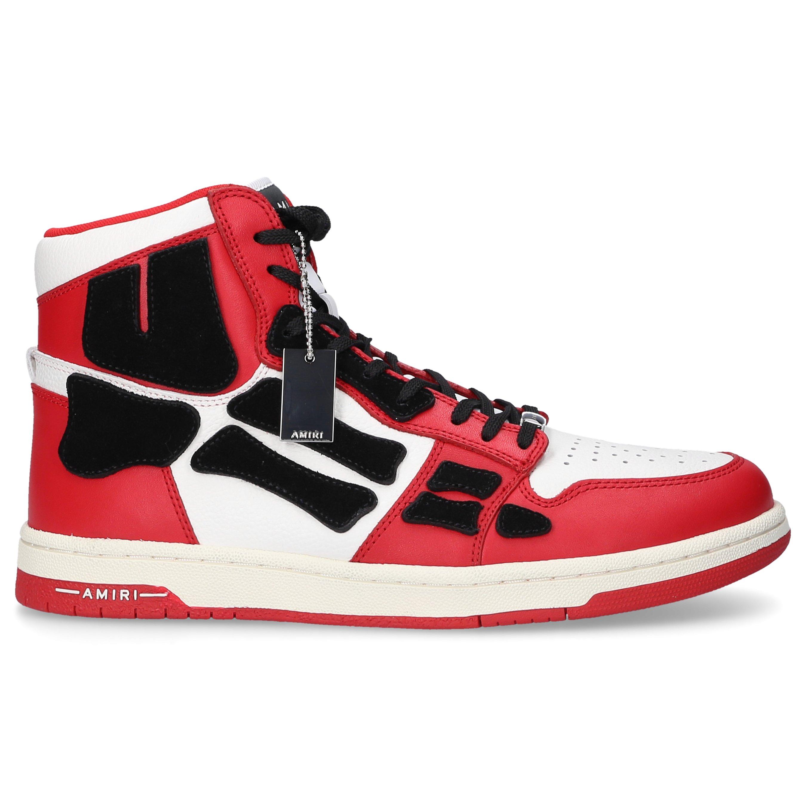 Amiri High-top Sneakers Skel Bones Calfskin in Red for Men | Lyst