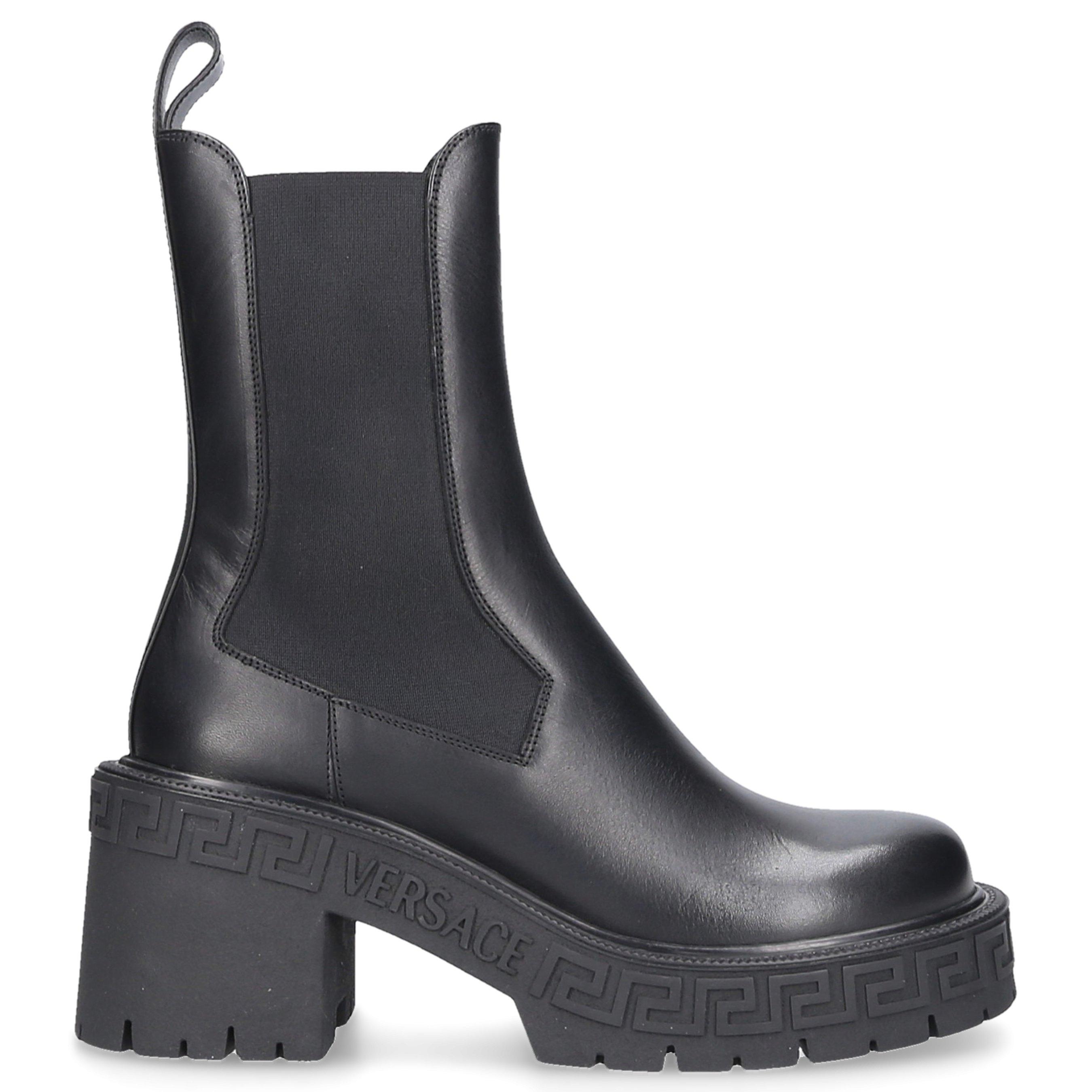 Versace Chelsea Boots Greca Calfskin in Black Lyst UK
