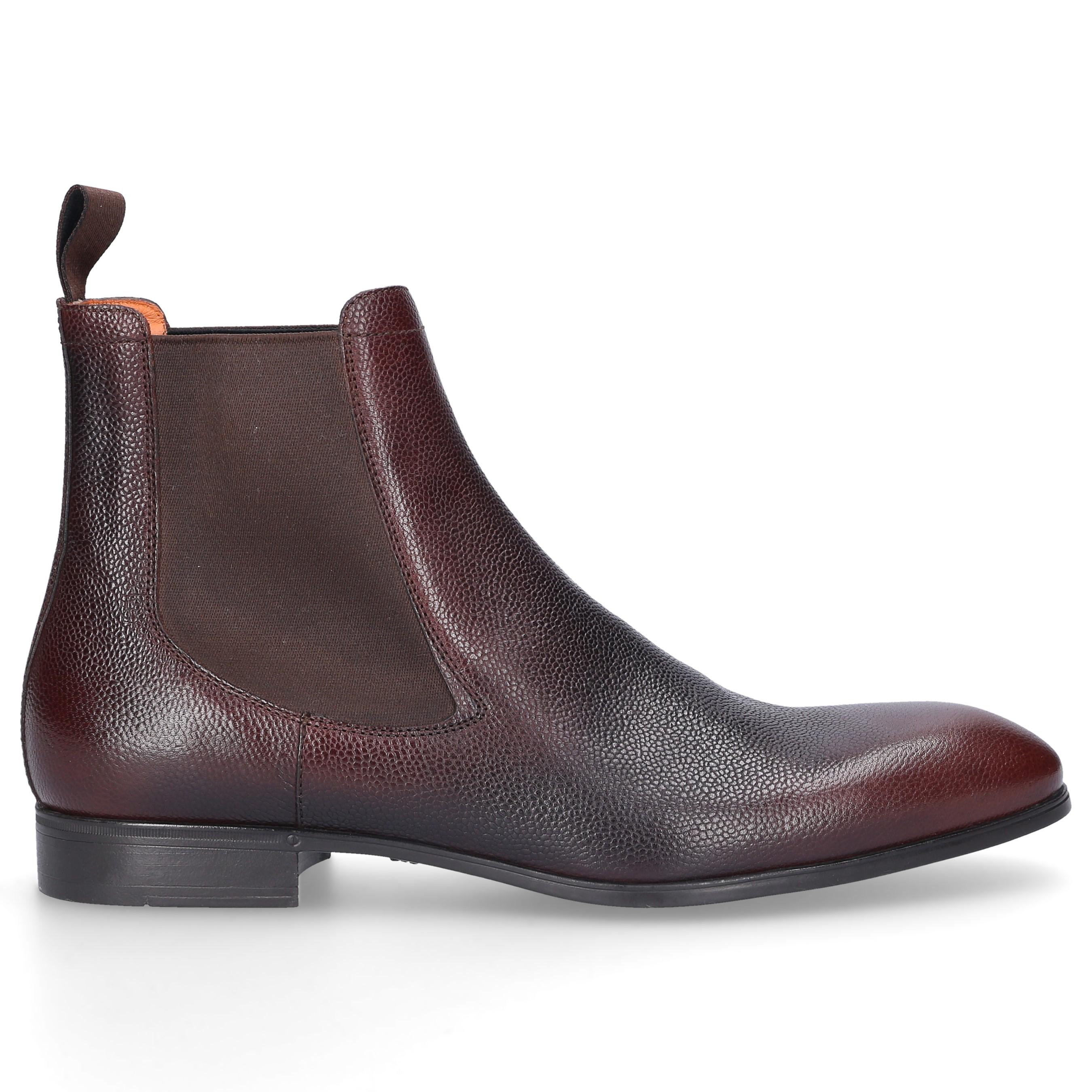 Santoni Leather Chelsea Boots 13414 in Brown for Men - Lyst