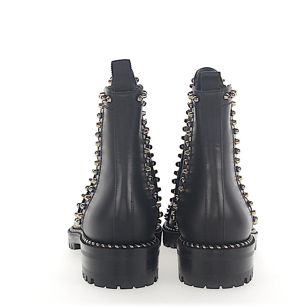 Christian Louboutin Boots Chasse A Clou Leather Black Spikes Rivets ...