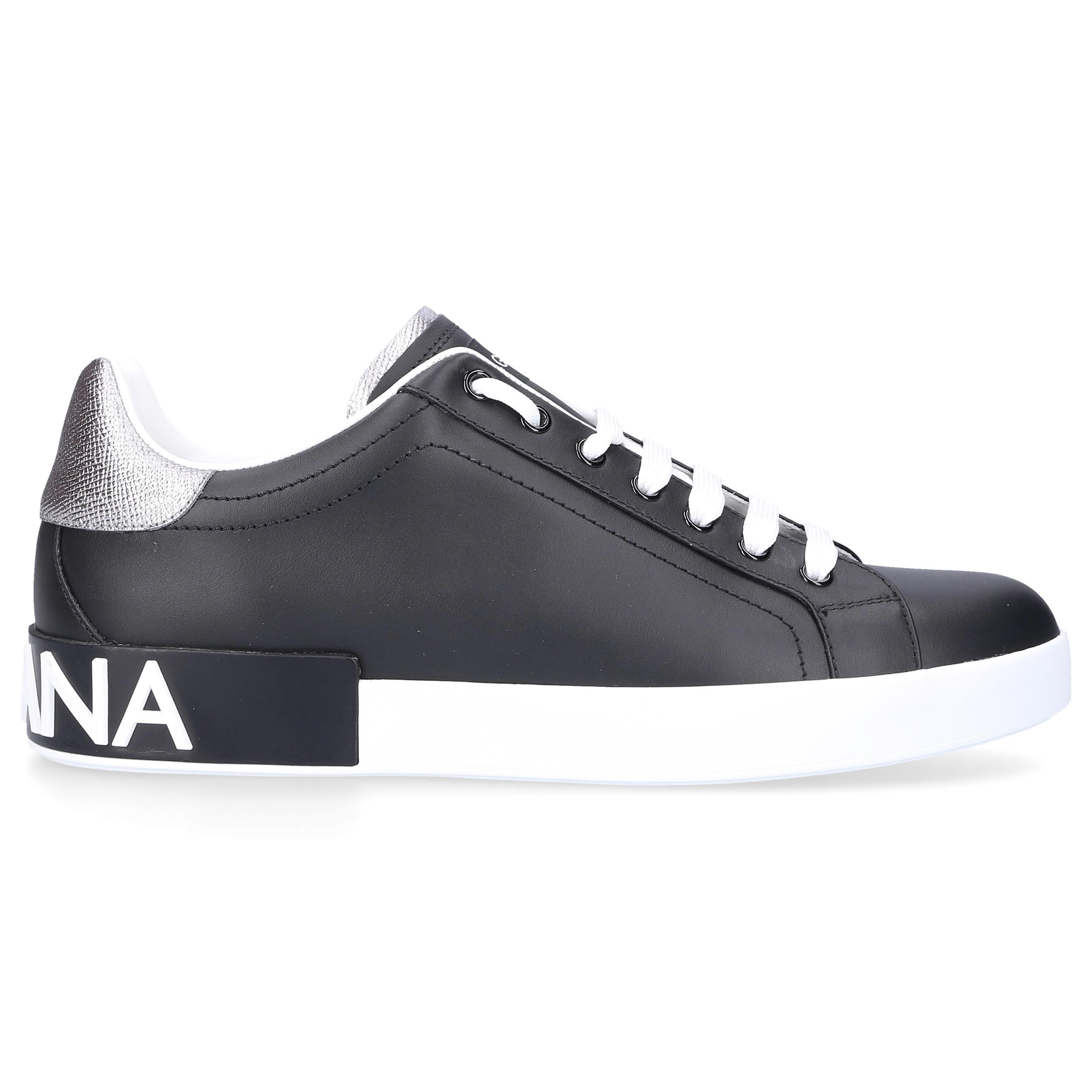 Dolce \u0026 Gabbana Leather Calfskin Nappa Portofino Sneakers in Black for Men  - Save 92% - Lyst