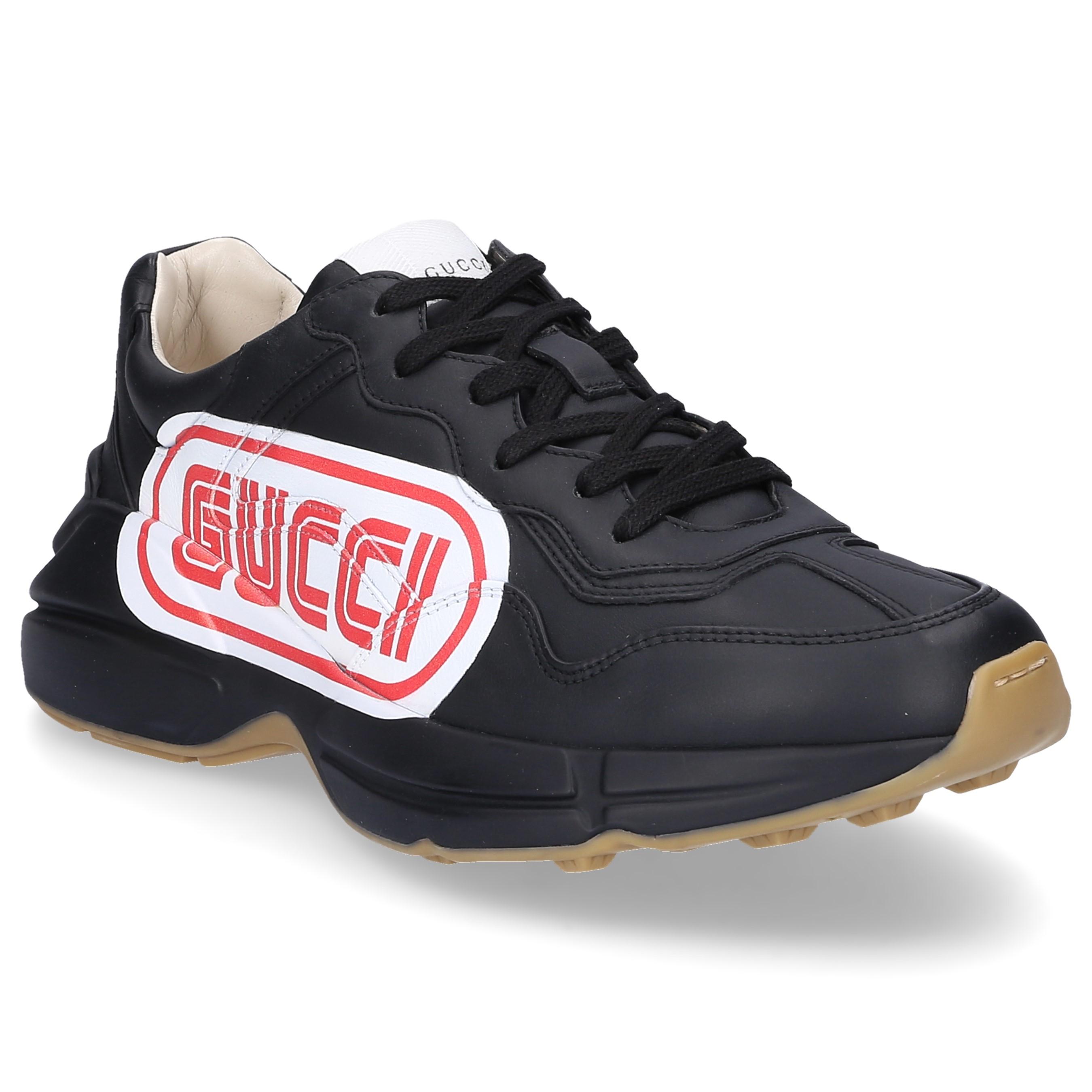 gucci black rhyton sneakers