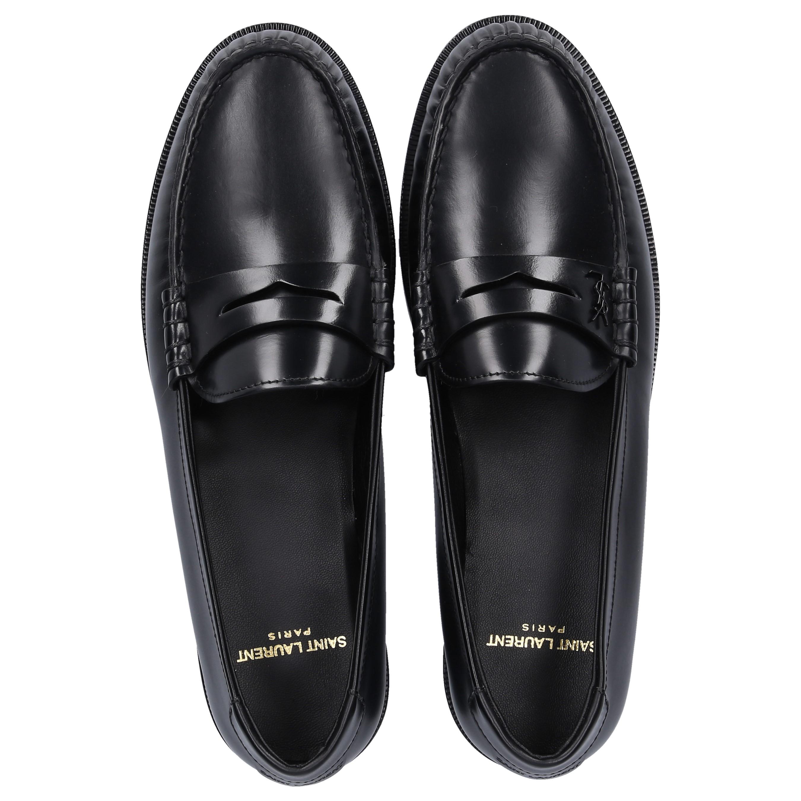 Saint Laurent Leather Loafers Le Loafer in Black - Lyst