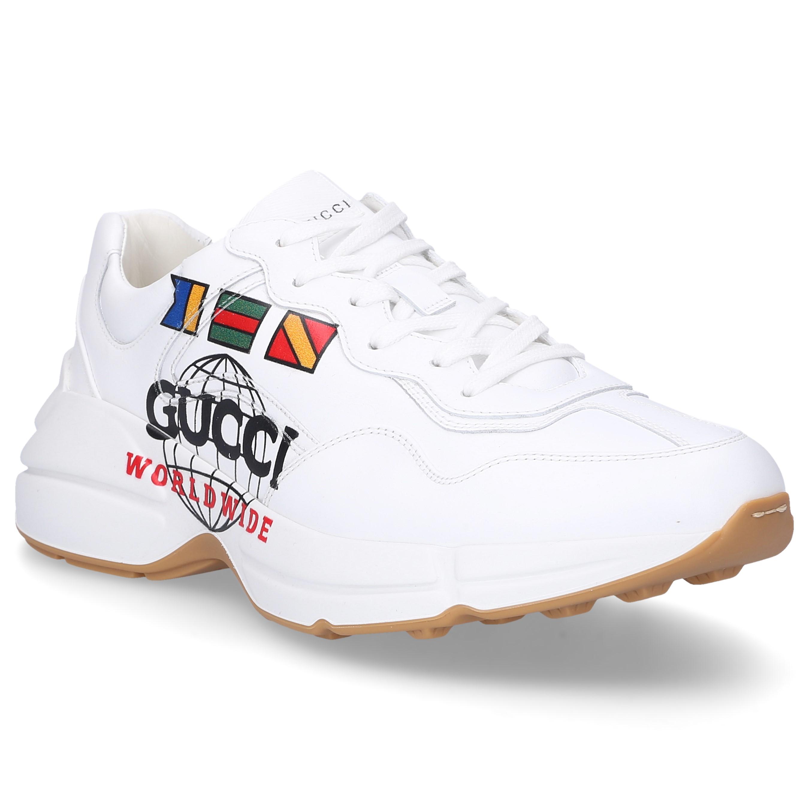 Gucci Leather Sneakers White Rhyton for Men - Lyst