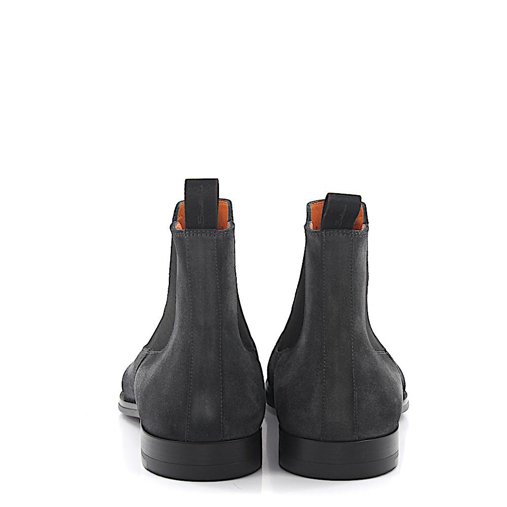 Santoni Chelsea Boots 15307 Suede Grey in Gray for Men - Lyst