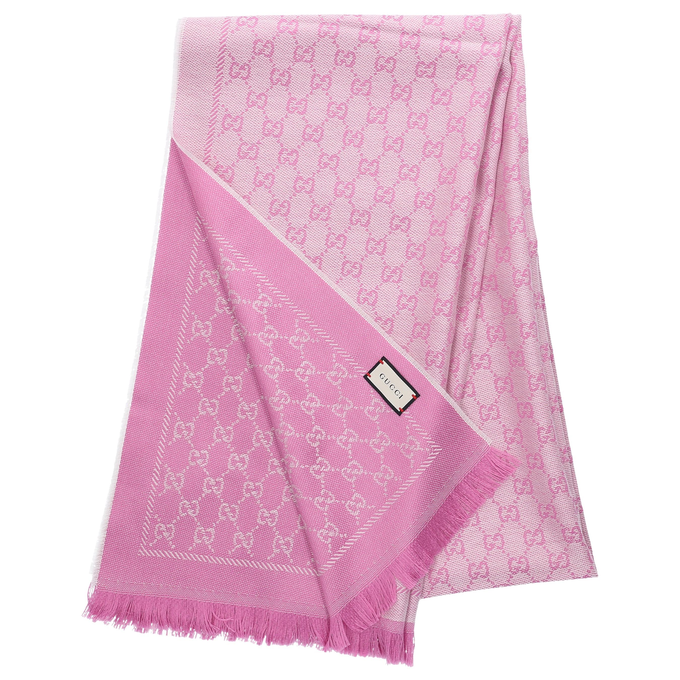 doorboren Dor Meyella Gucci Schal 3G200 Baumwolle Logo rosa in Pink | Lyst DE