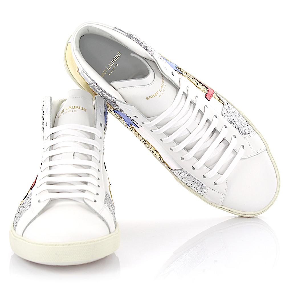 Saint Laurent Leather Sneakers Sl/06 Love in White for Men - Lyst