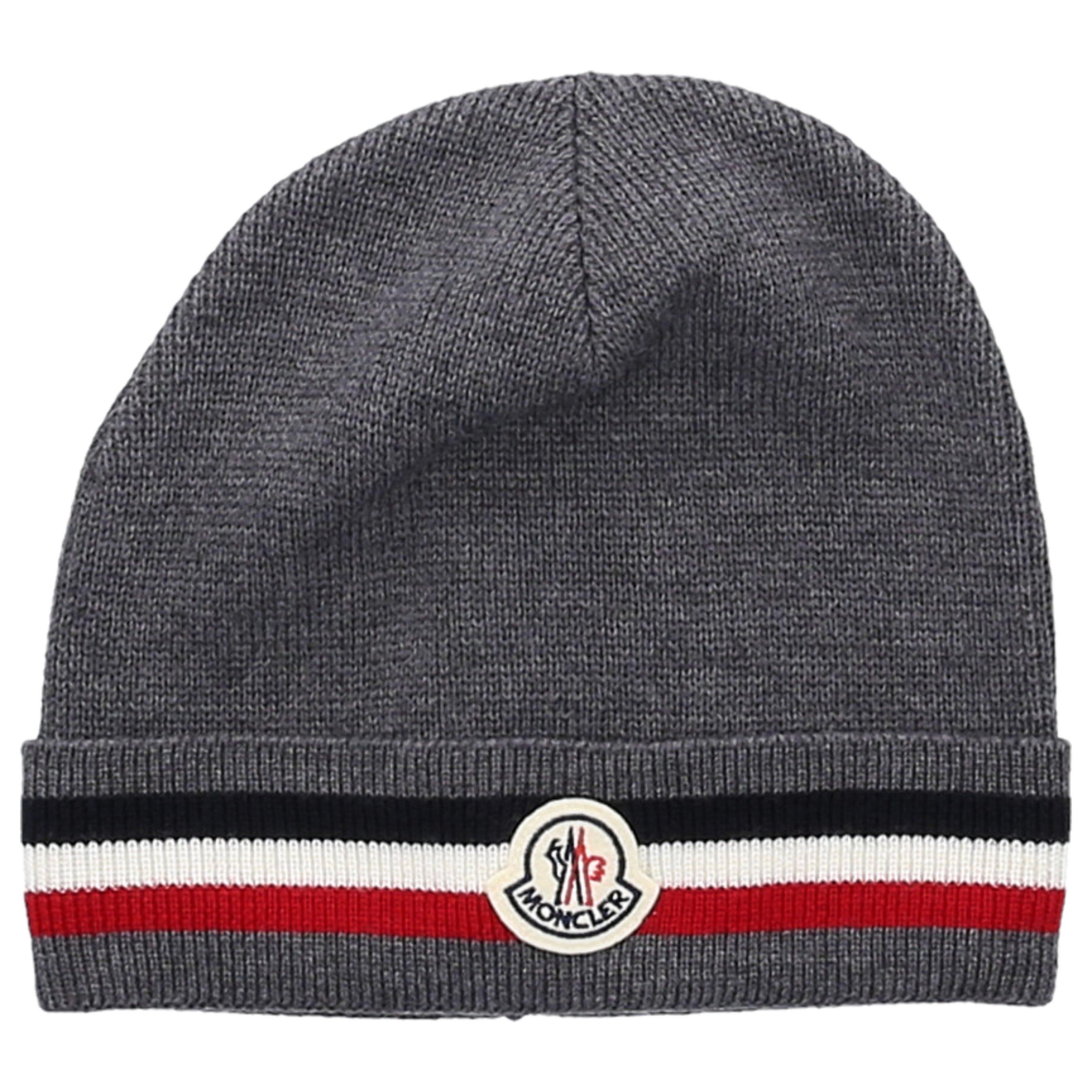 moncler gray beanie