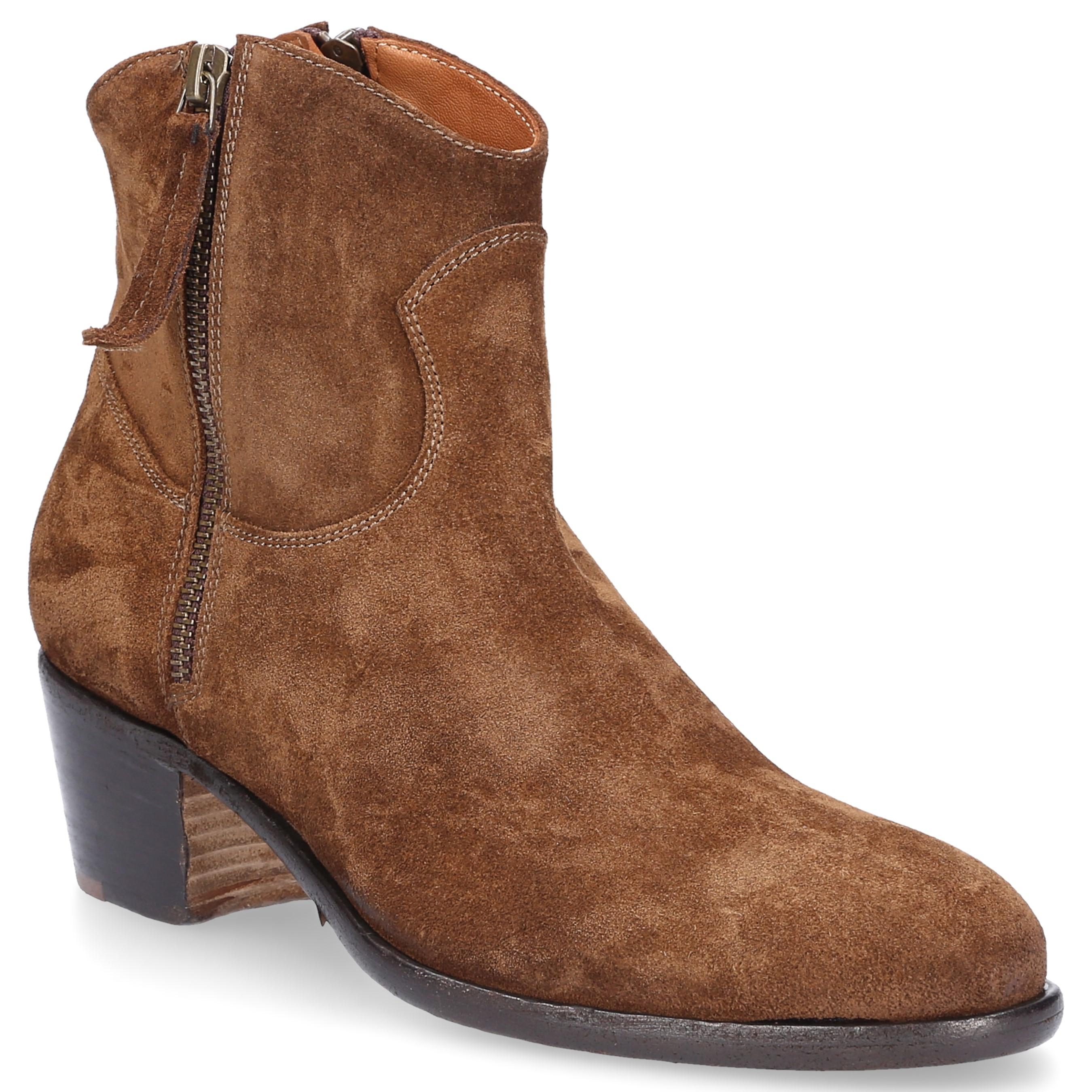 Elia Maurizi Leather Ankle Boots Brown Fox - Lyst