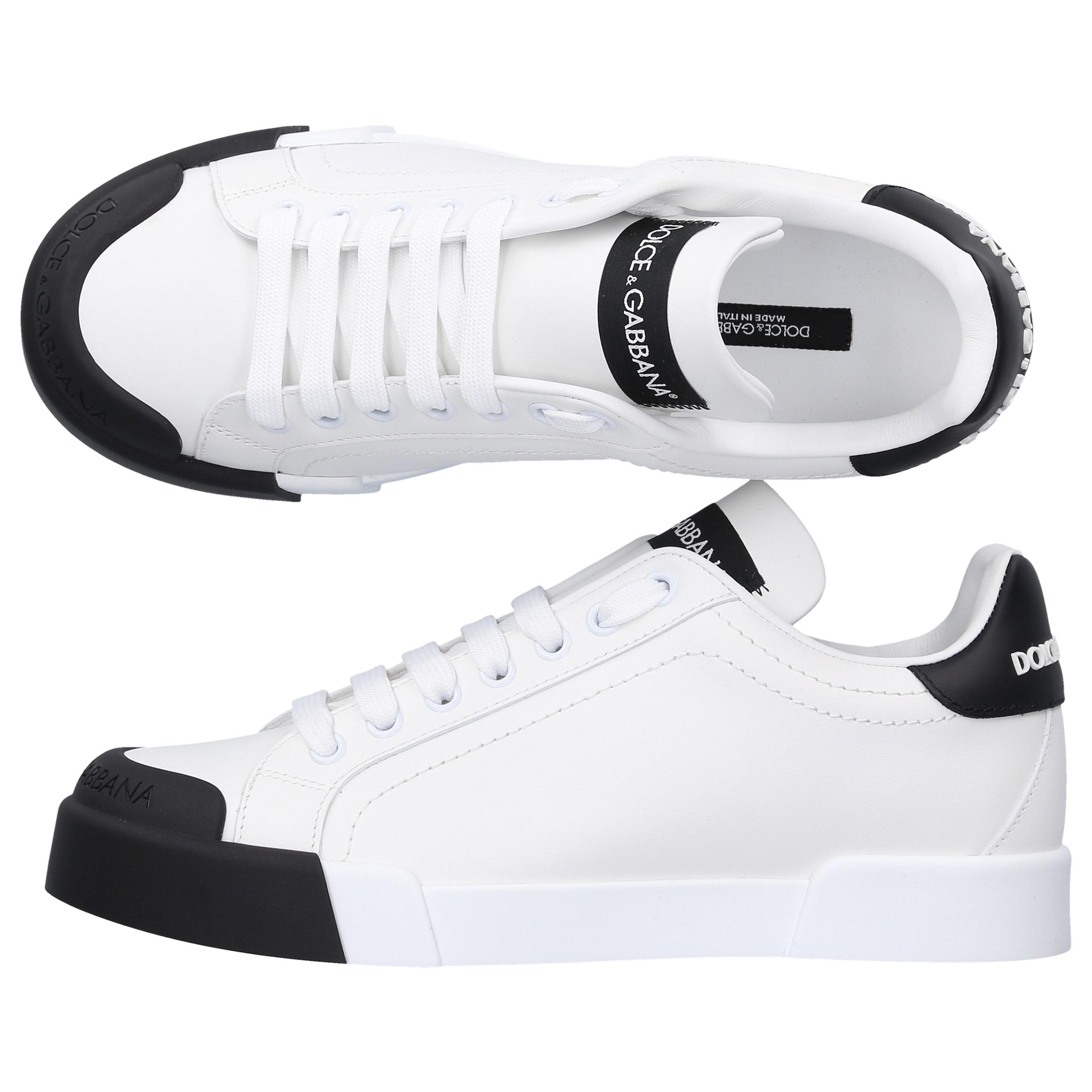 Dolce & Gabbana Leather Women Lowtop Sneakers Portofino in Black Lyst