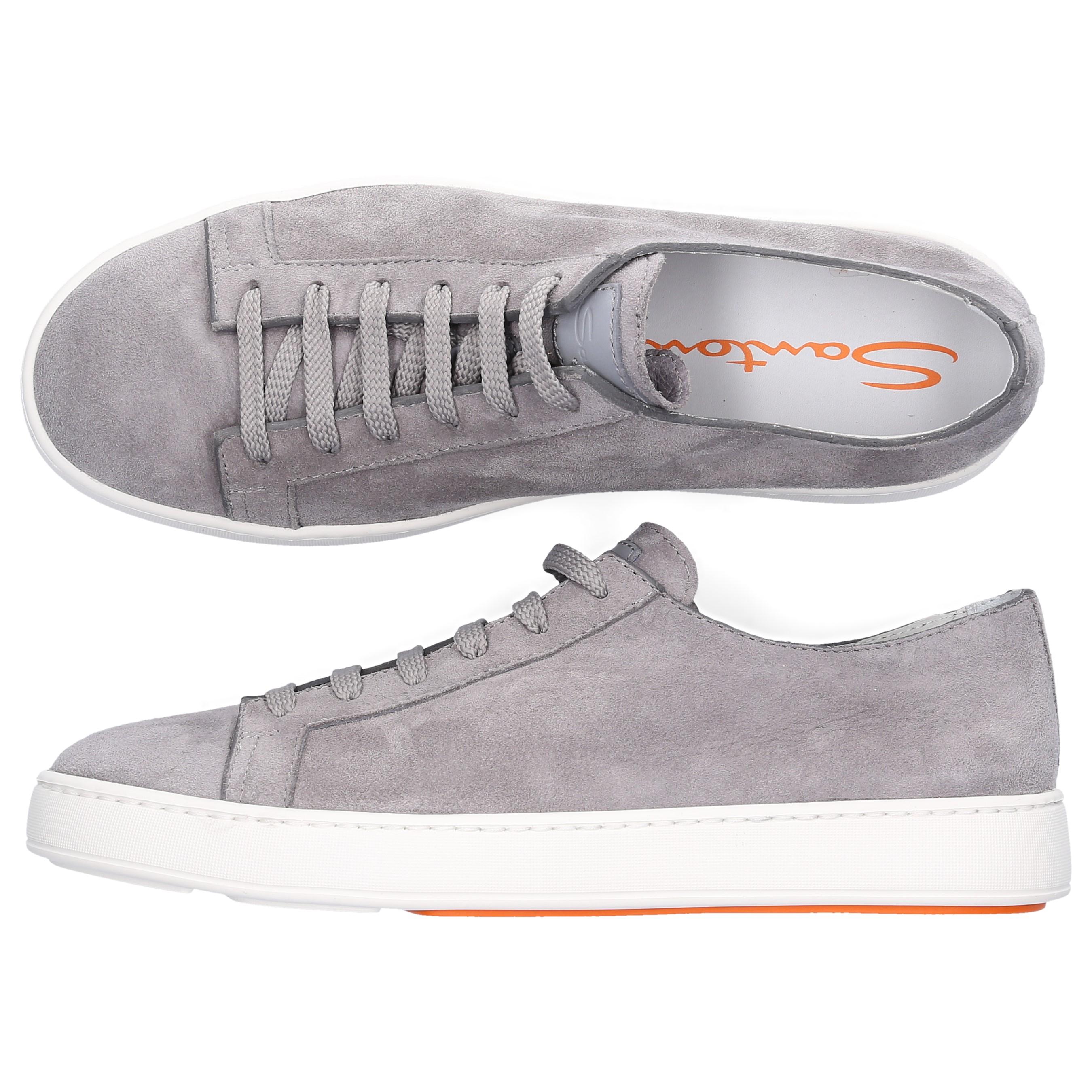 Santoni Suede Sneakers Grey 14387 in Gray for Men - Lyst