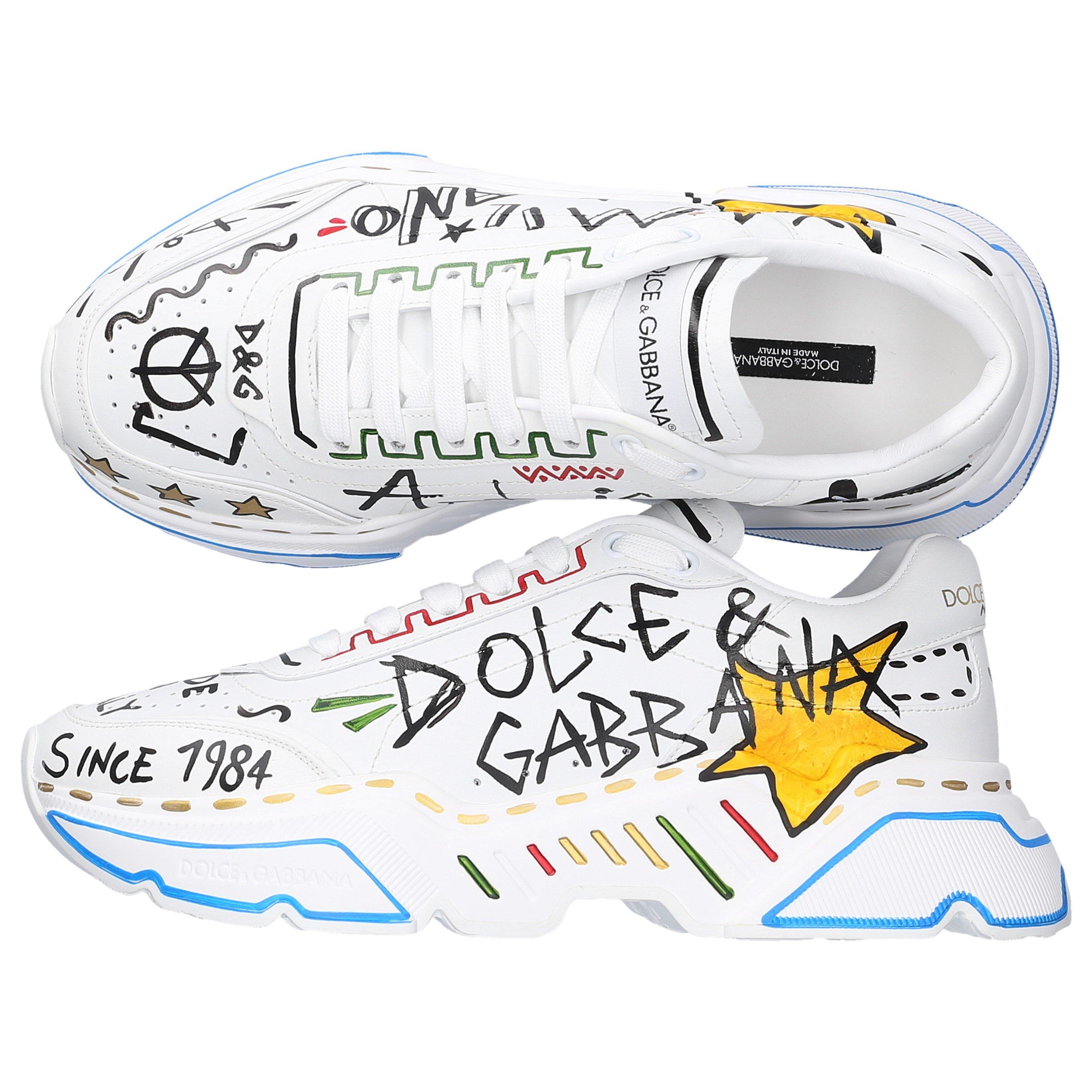 Dolce & Gabbana Hand-painted Calfskin Nappa Daymaster Sneakers for Men |  Lyst