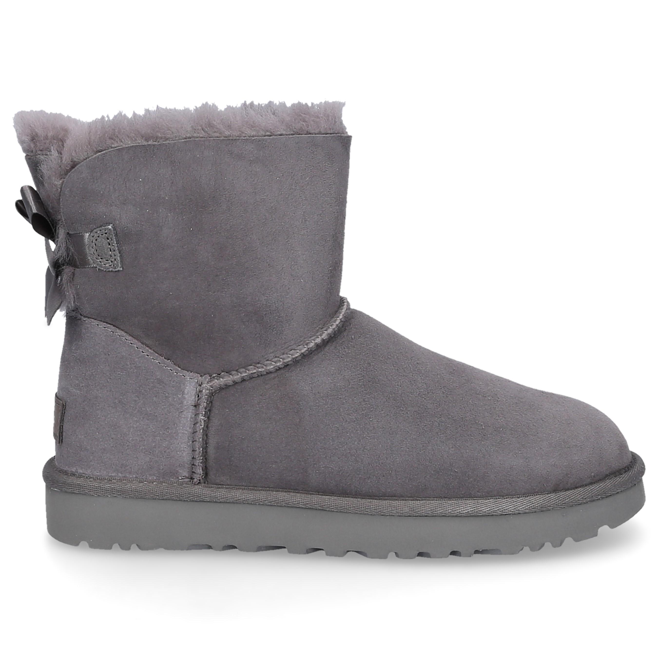 UGG Suede Ankle Boots Grey Mini Bailey Bow Ii in Gray - Save 40% - Lyst
